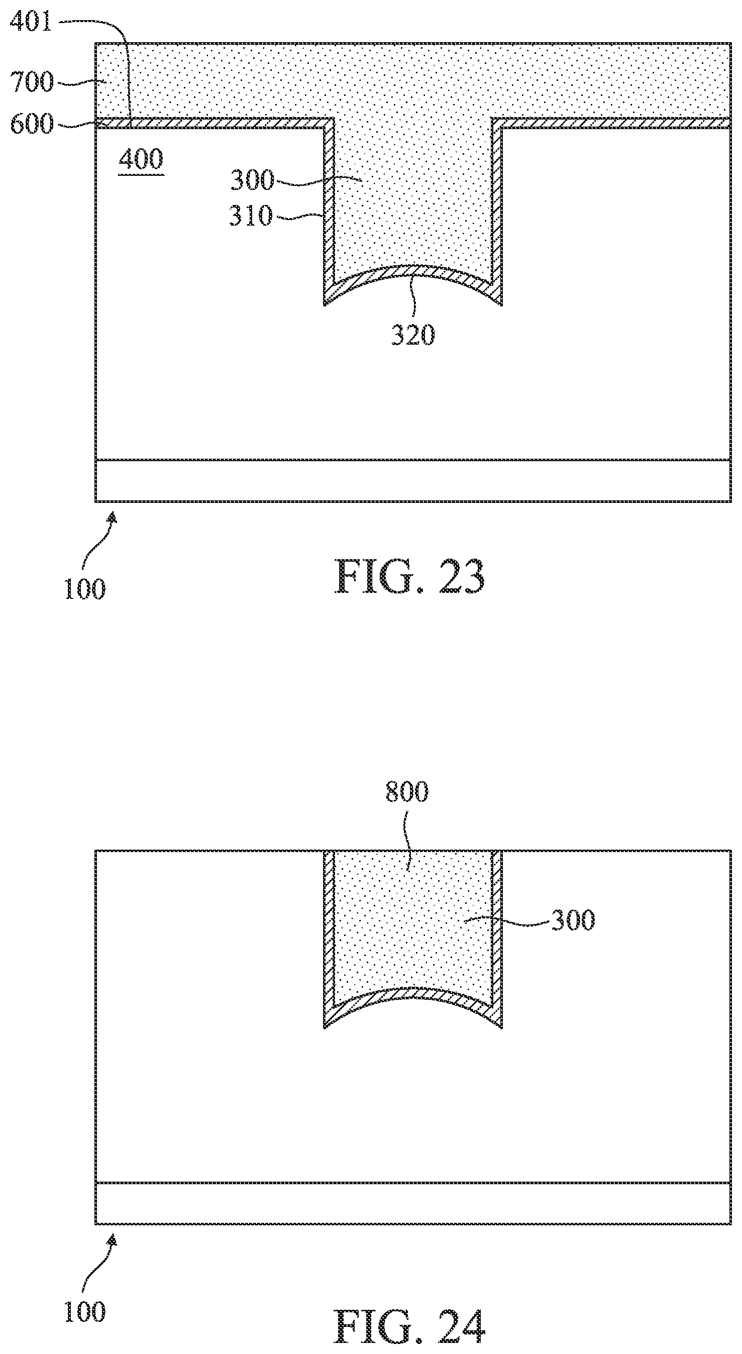 Patent US12622241 Figure 12 – Structures with convex cavity bottoms