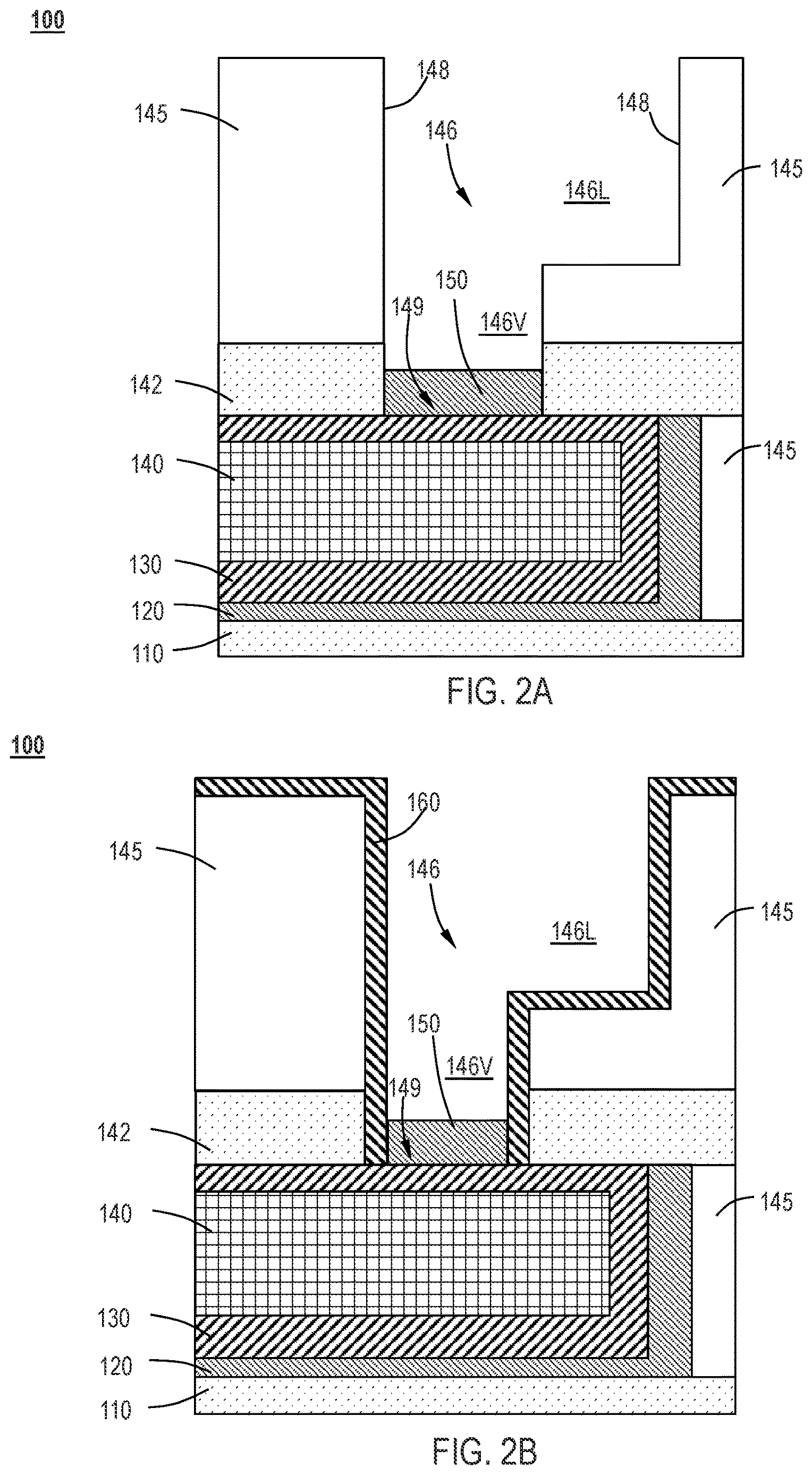 Patent US12622243 Figure 2 – Selective liner deposition for via resistance reduction