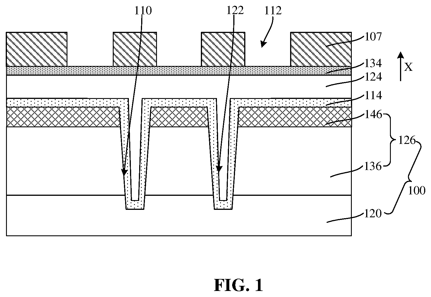 Patent US12622244 Figure 1 – Method for manufacturing semiconductor structure with diffusion barrier layers