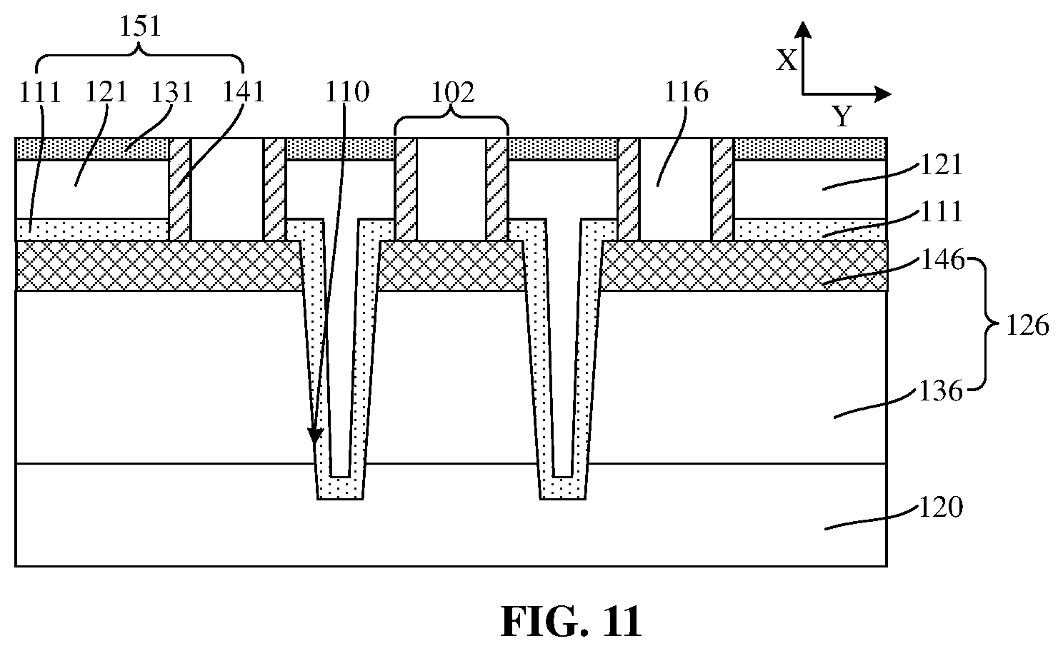 Patent US12622244 Figure 11 – Method for manufacturing semiconductor structure with diffusion barrier layers