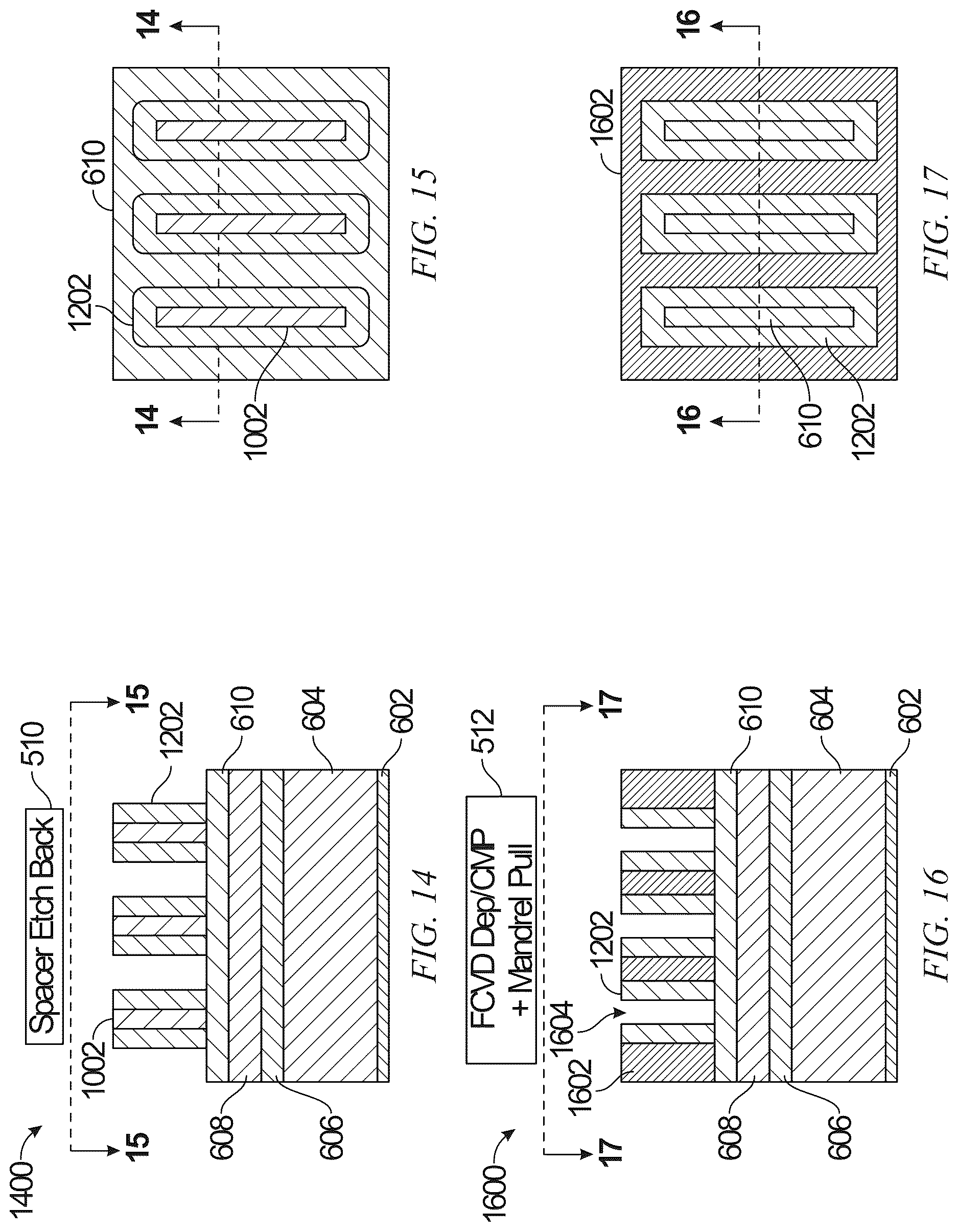 Patent US12622246 Figure 6 – Mandrel-pull-first interconnect patterning