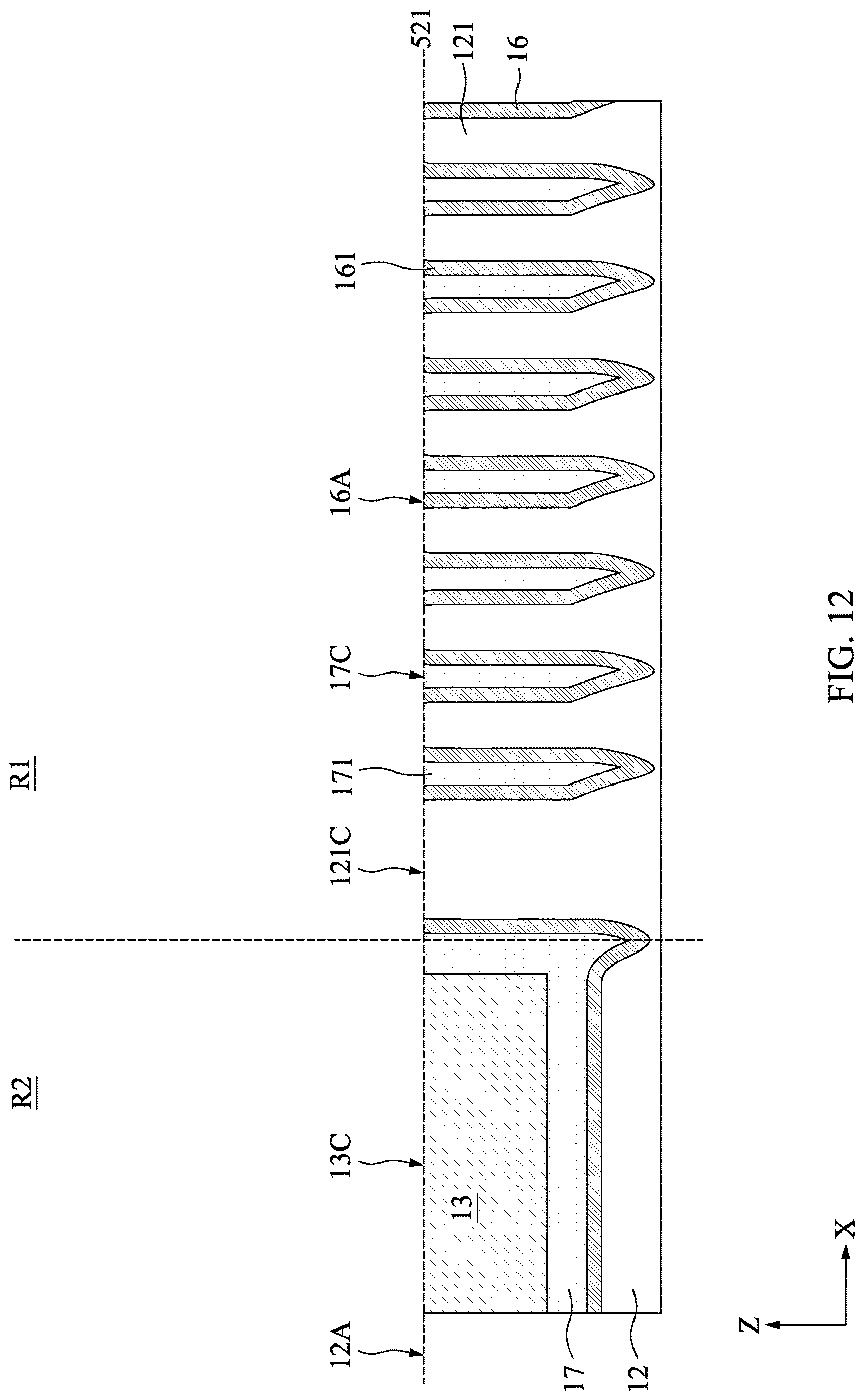 Patent US12622249 Figure 12 – Method of manufacturing semiconductor structure including a planarization and semiconductor structure thereof