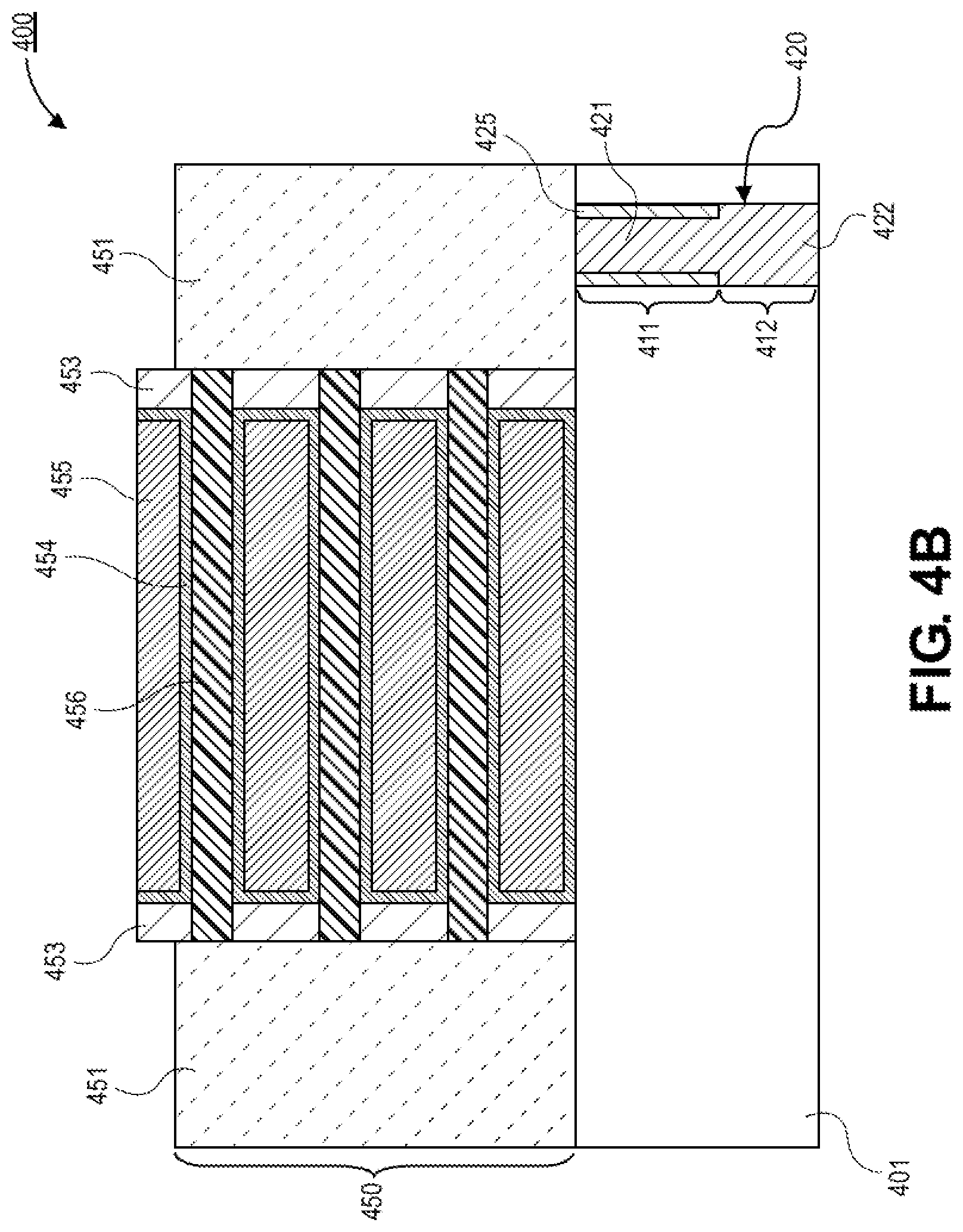 Patent US12622250 Figure 8 – Vias with vertically non-uniform or discontinuous stack