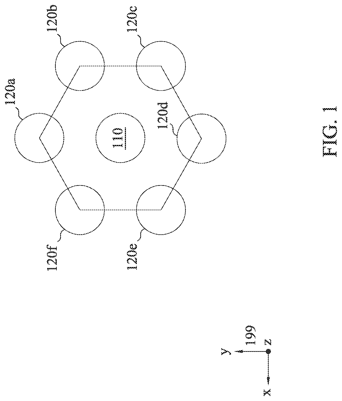 Patent US12622251 Figure 1 – Via connection structure having multiple via to via connections