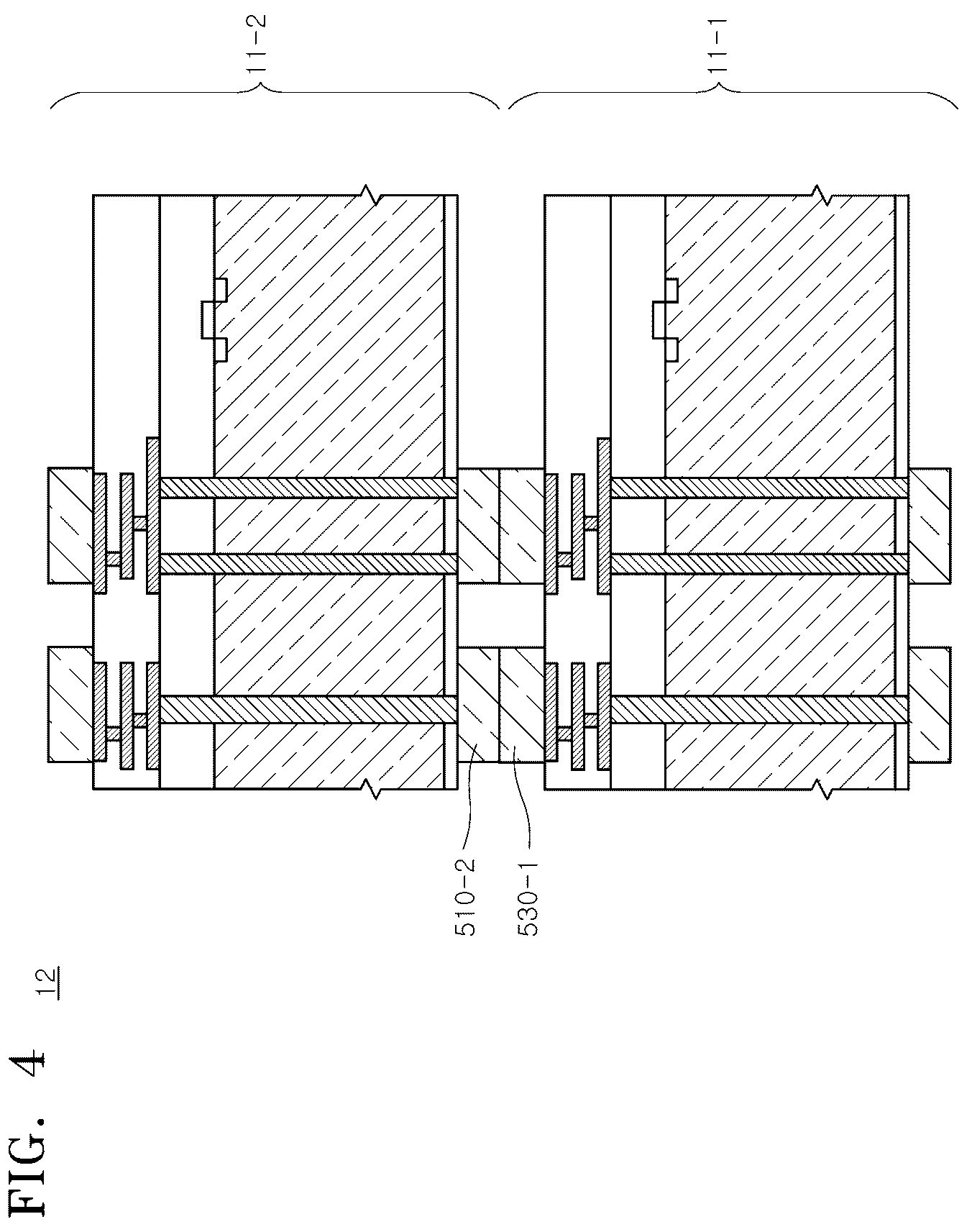 Patent US12622253 Figure 4 – Semiconductor device with through vias of various shapes and method of manufacturing the same