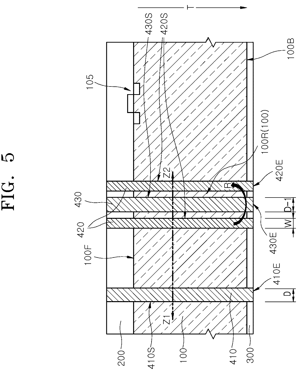 Patent US12622253 Figure 5 – Semiconductor device with through vias of various shapes and method of manufacturing the same