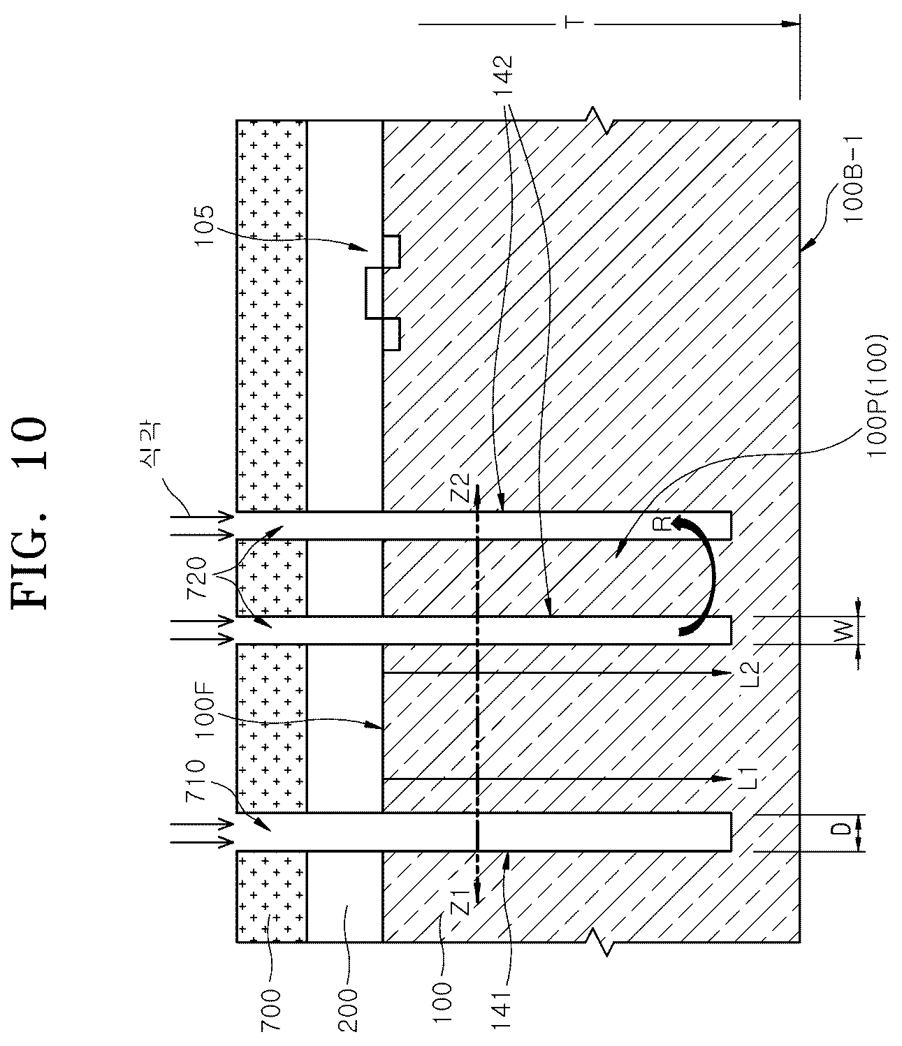 Patent US12622253 Figure 10 – Semiconductor device with through vias of various shapes and method of manufacturing the same