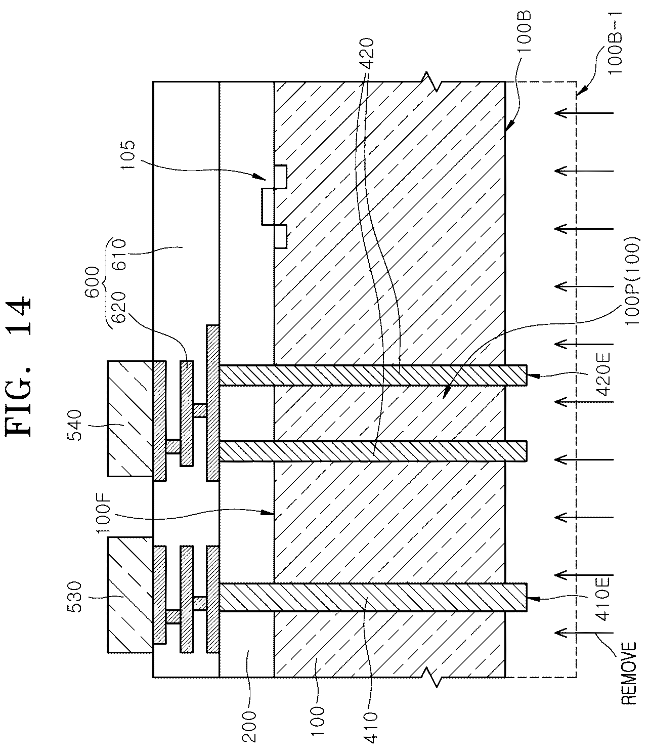 Patent US12622253 Figure 14 – Semiconductor device with through vias of various shapes and method of manufacturing the same