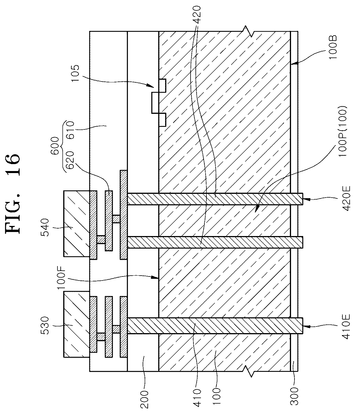 Patent US12622253 Figure 16 – Semiconductor device with through vias of various shapes and method of manufacturing the same