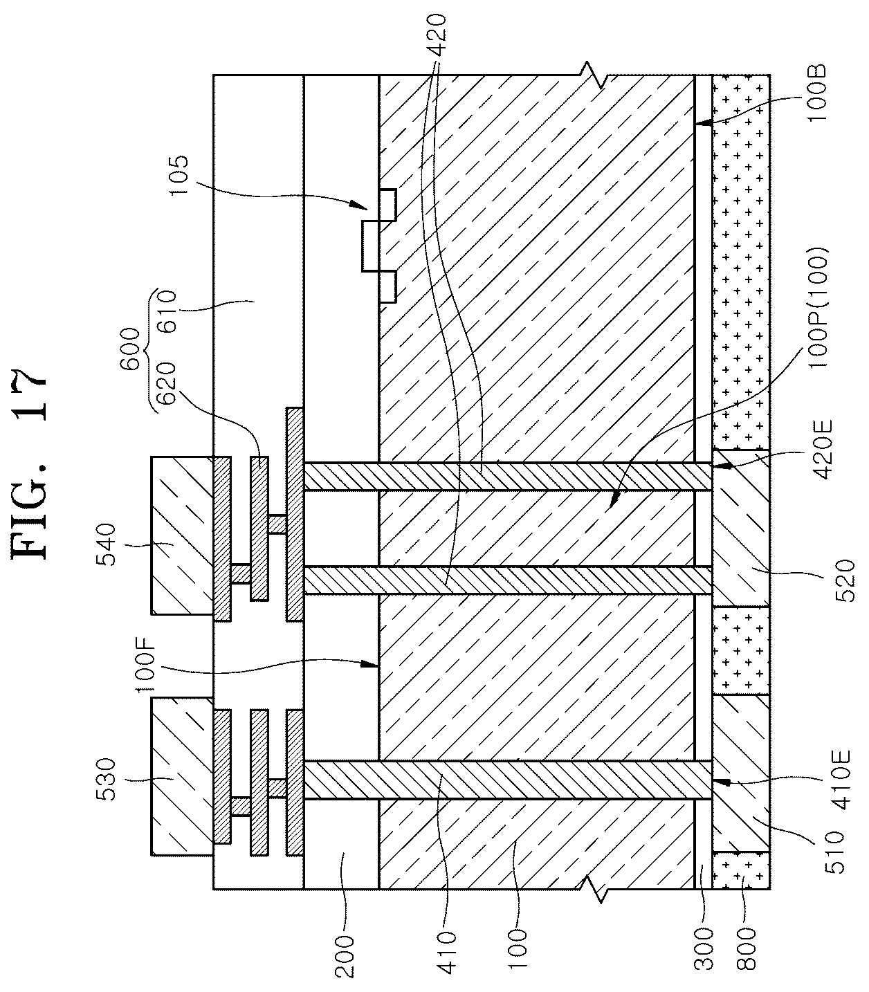 Patent US12622253 Figure 17 – Semiconductor device with through vias of various shapes and method of manufacturing the same