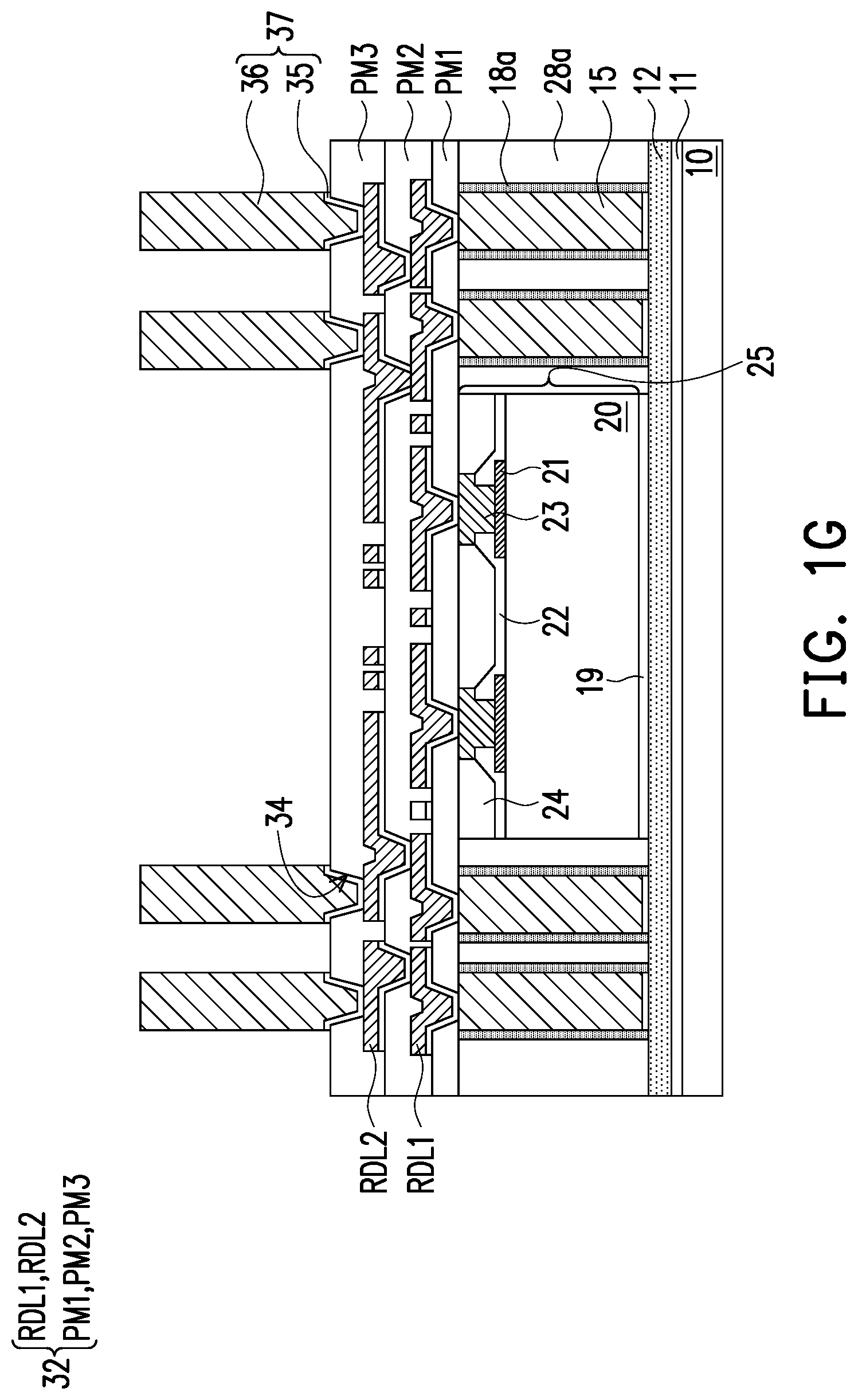 Patent US12622254 Figure 4 – Package structure and method of forming the same