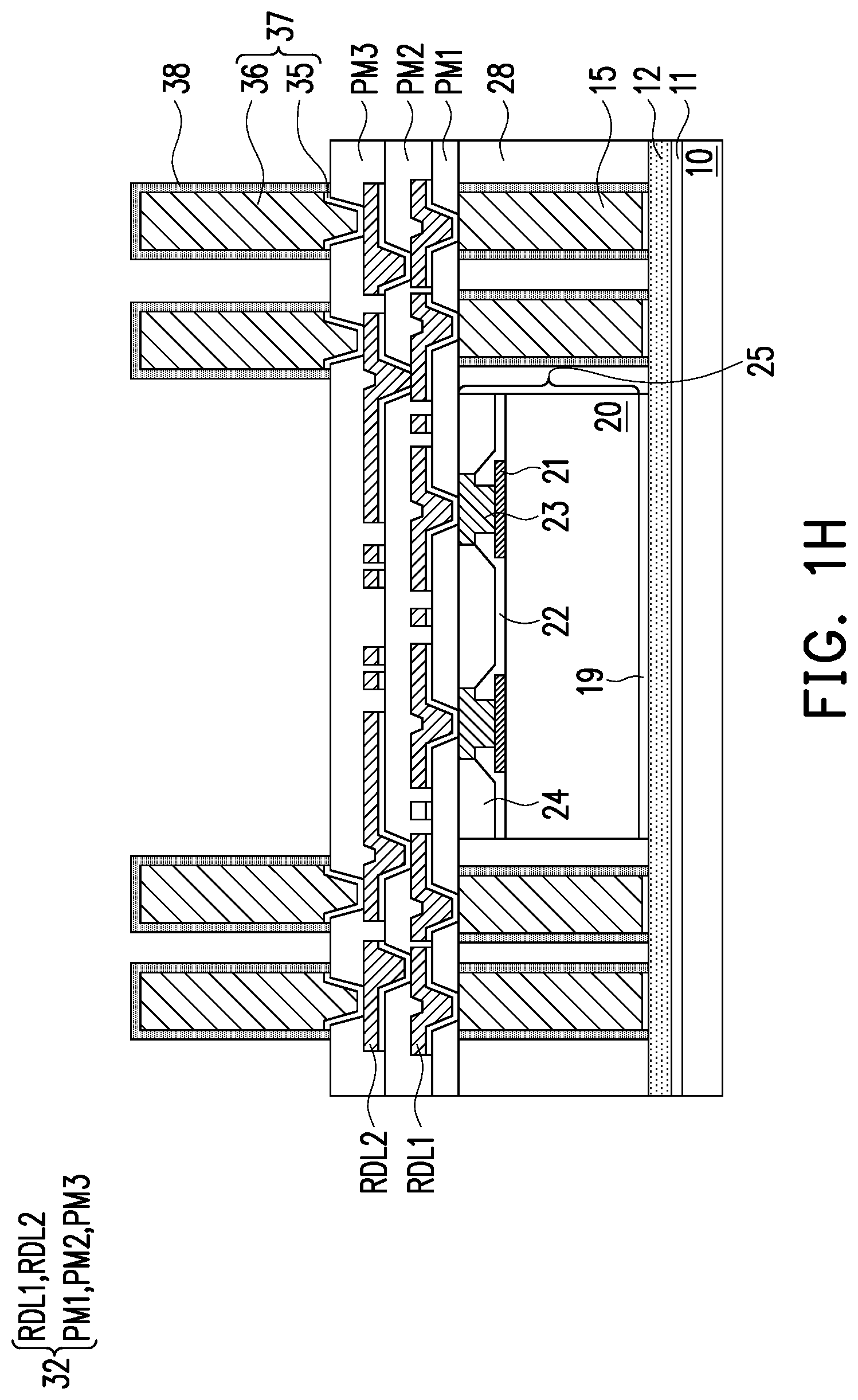 Patent US12622254 Figure 5 – Package structure and method of forming the same