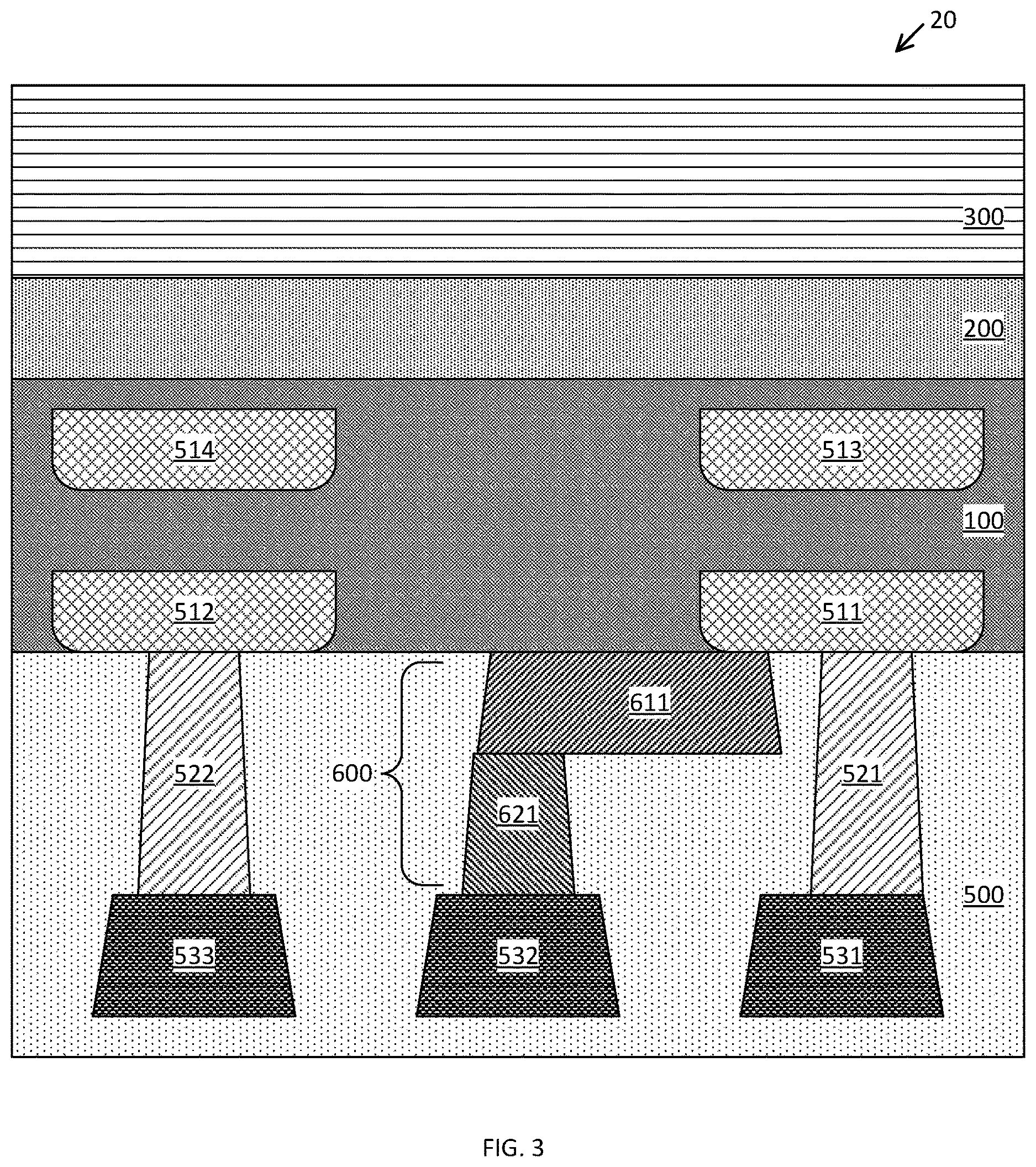 Patent US12622257 Figure 3 – Backside local interconnect