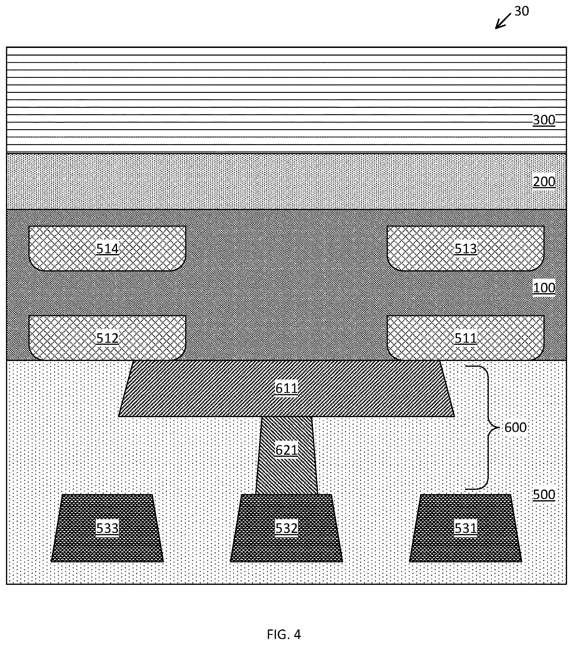 Patent US12622257 Figure 4 – Backside local interconnect