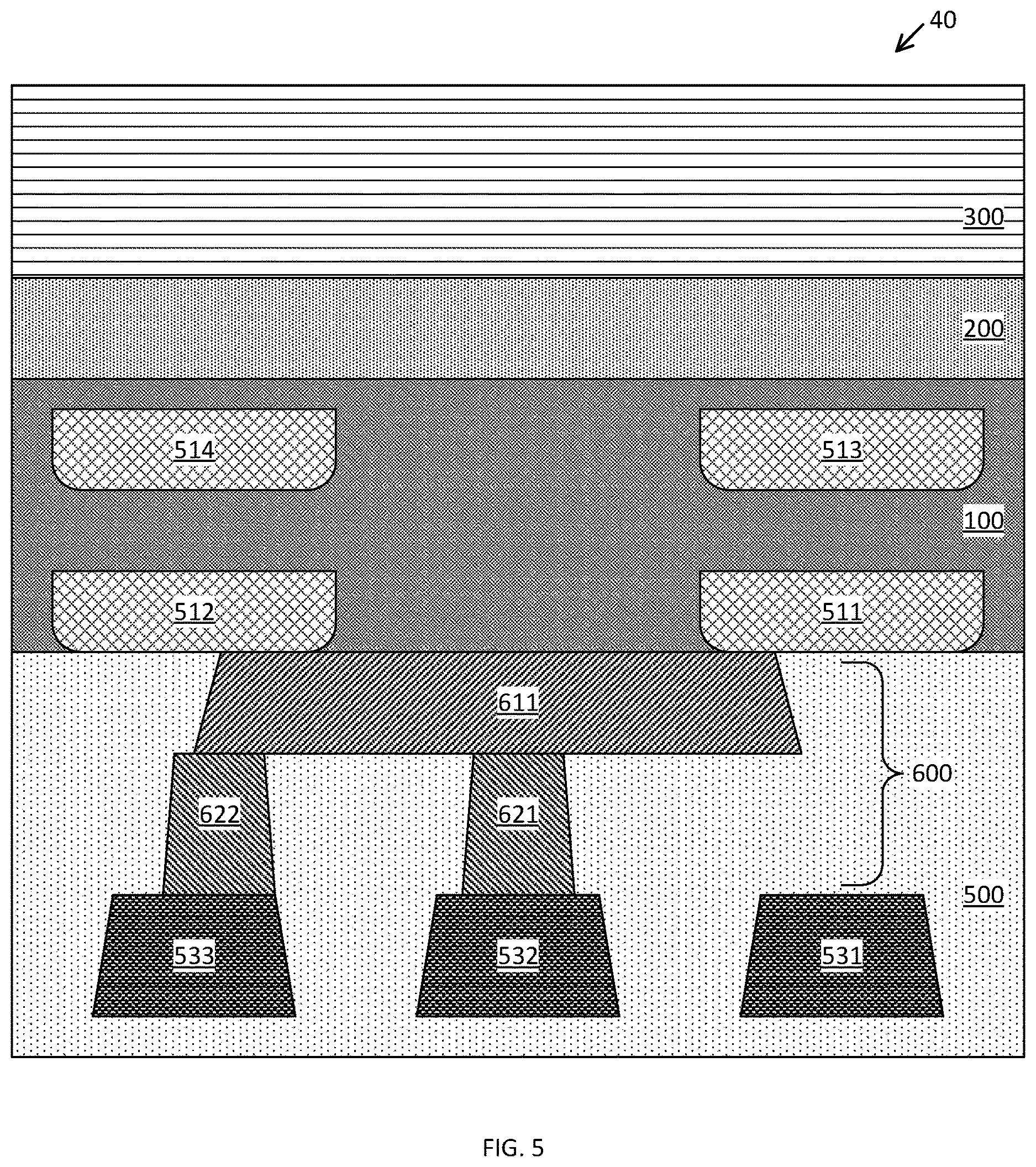 Patent US12622257 Figure 5 – Backside local interconnect
