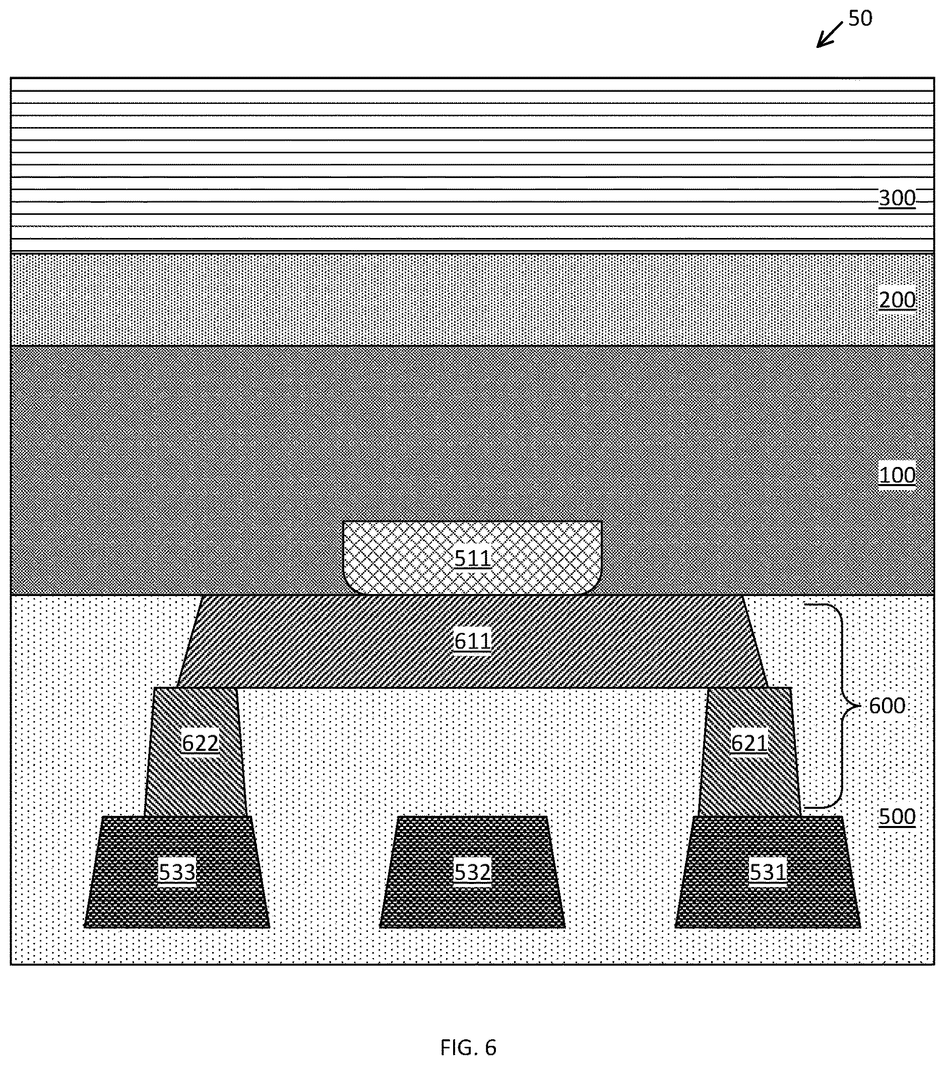 Patent US12622257 Figure 6 – Backside local interconnect