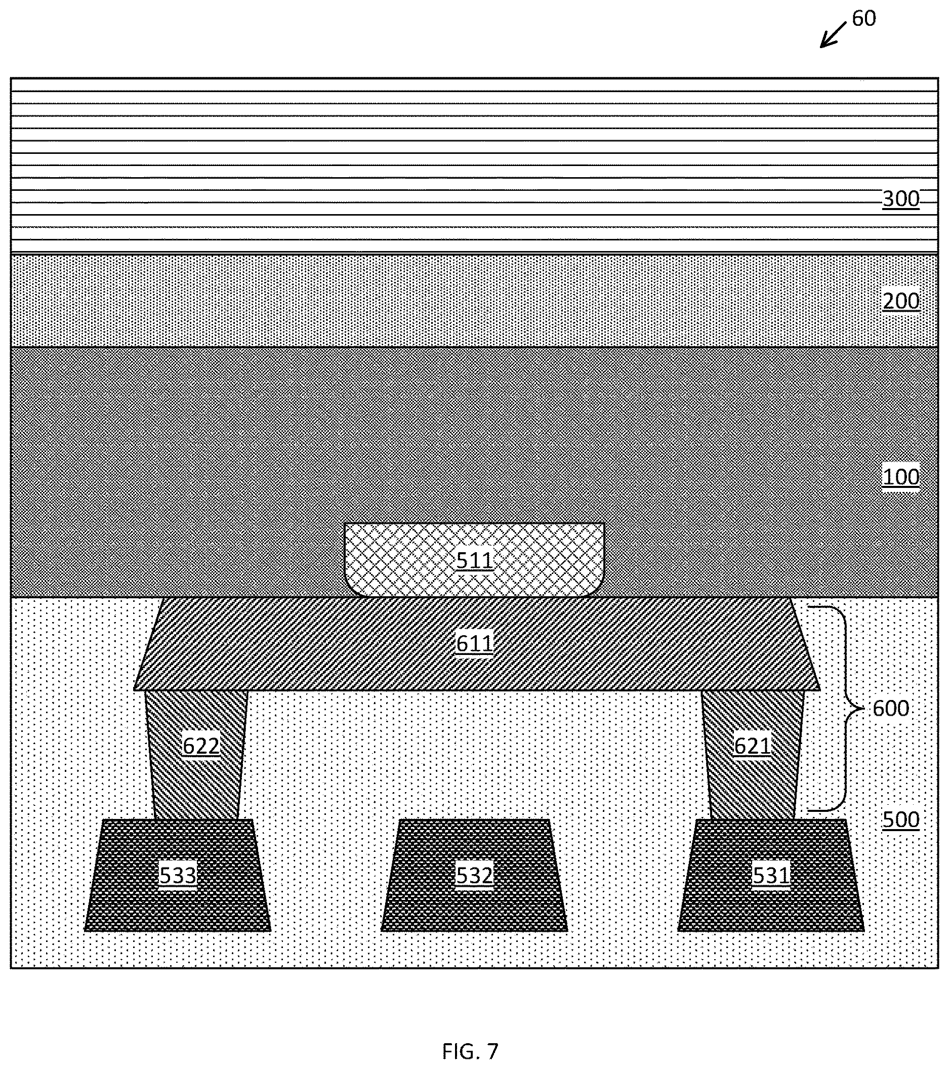 Patent US12622257 Figure 7 – Backside local interconnect