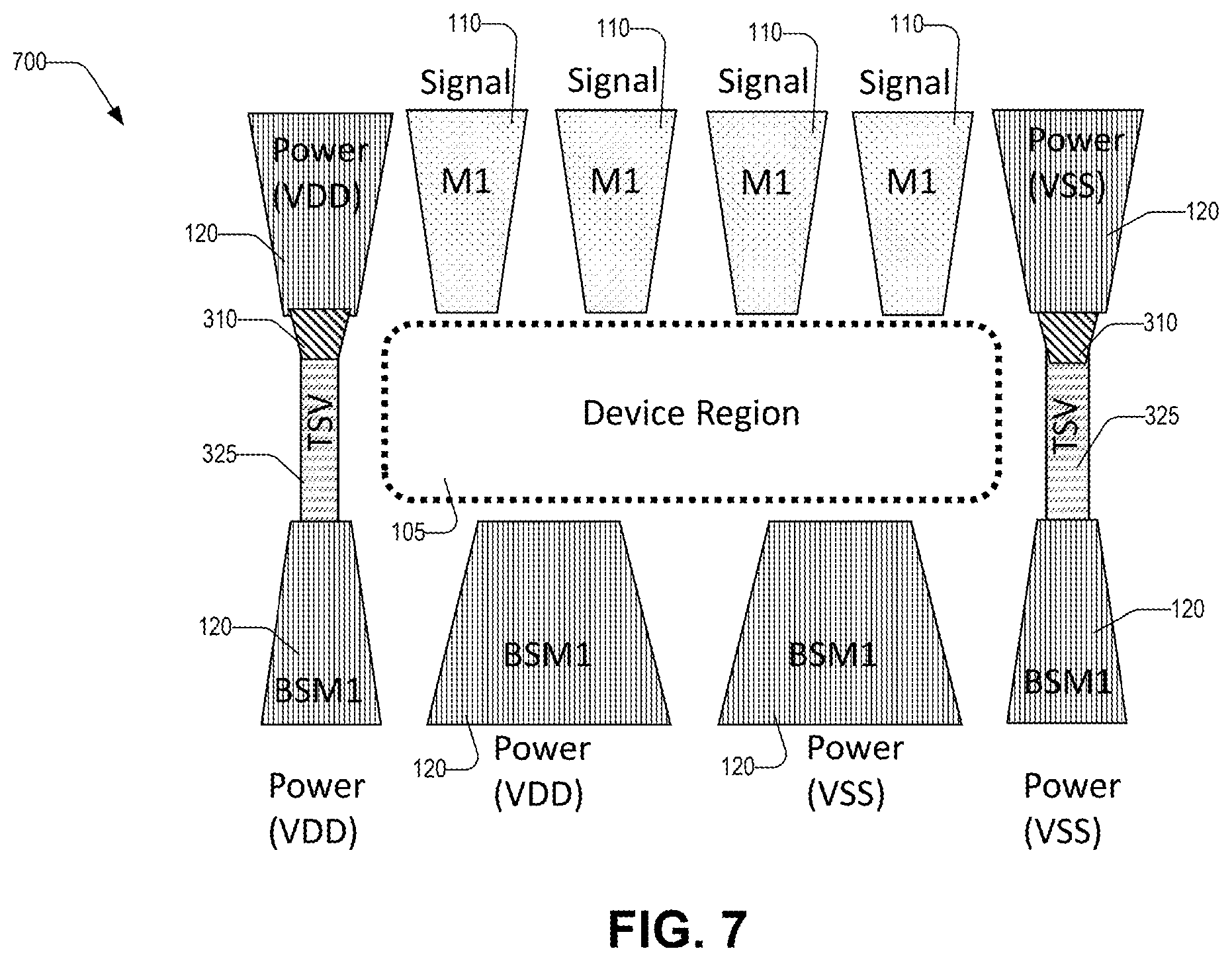 Patent US12622261 Figure 7 – Flexible trackplan for power delivery