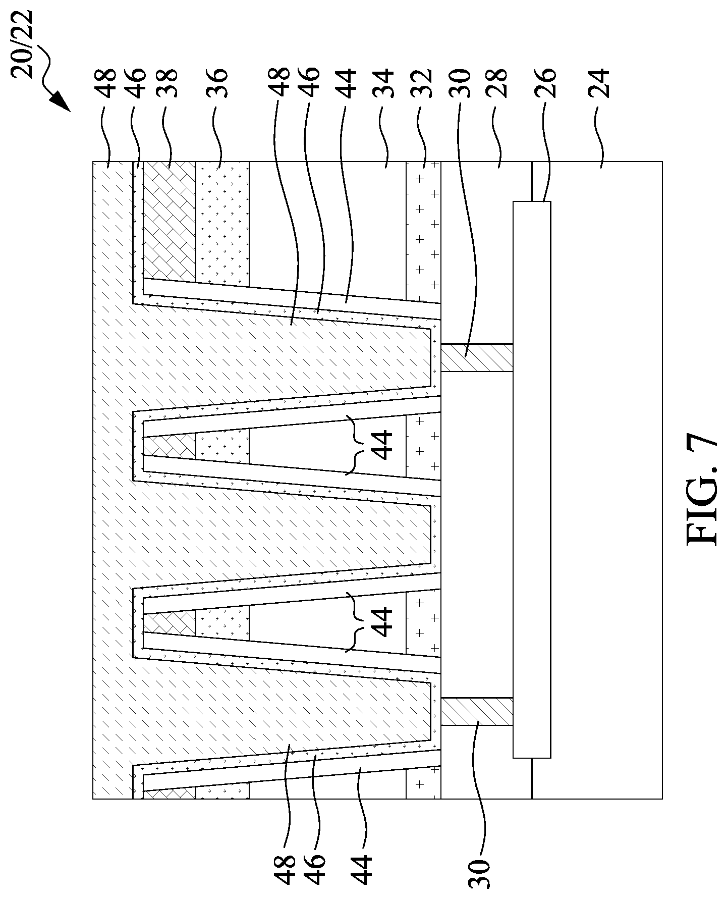 Patent US12622263 Figure 7 – Forming dielectric film with high resistance to tilting