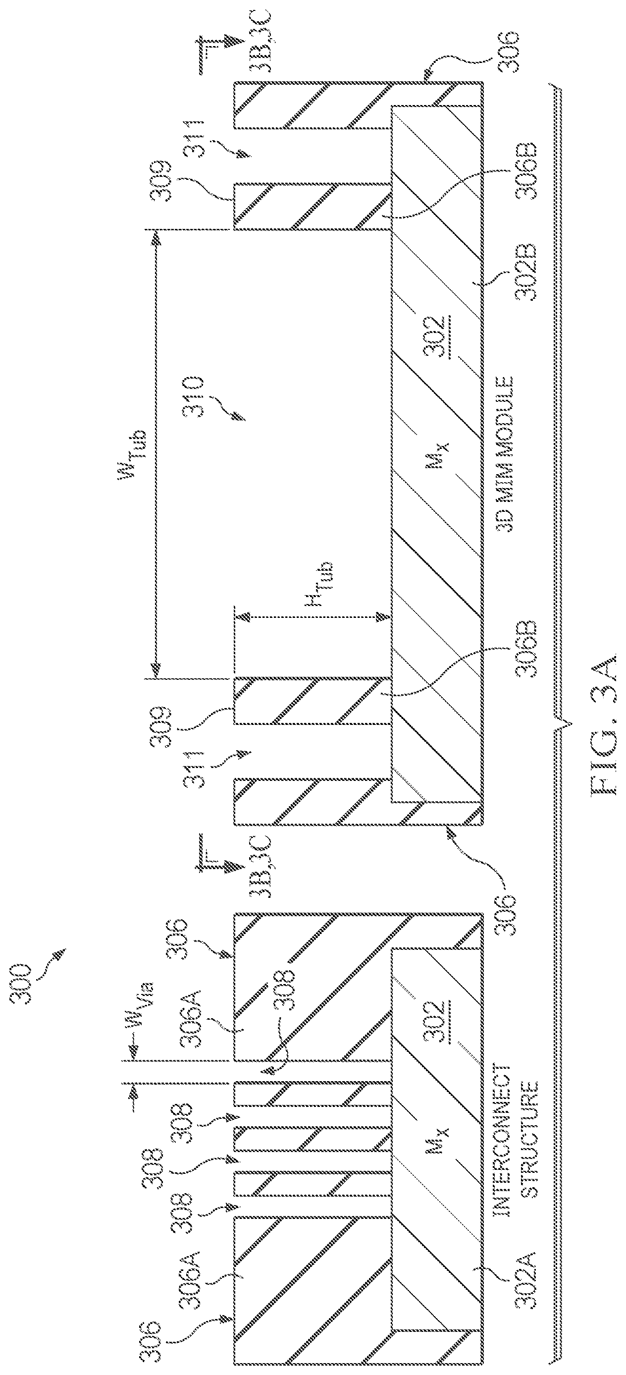 Patent US12622264 Figure 6 – Three-dimensional metal-insulator-metal (MIM) capacitors and trenches