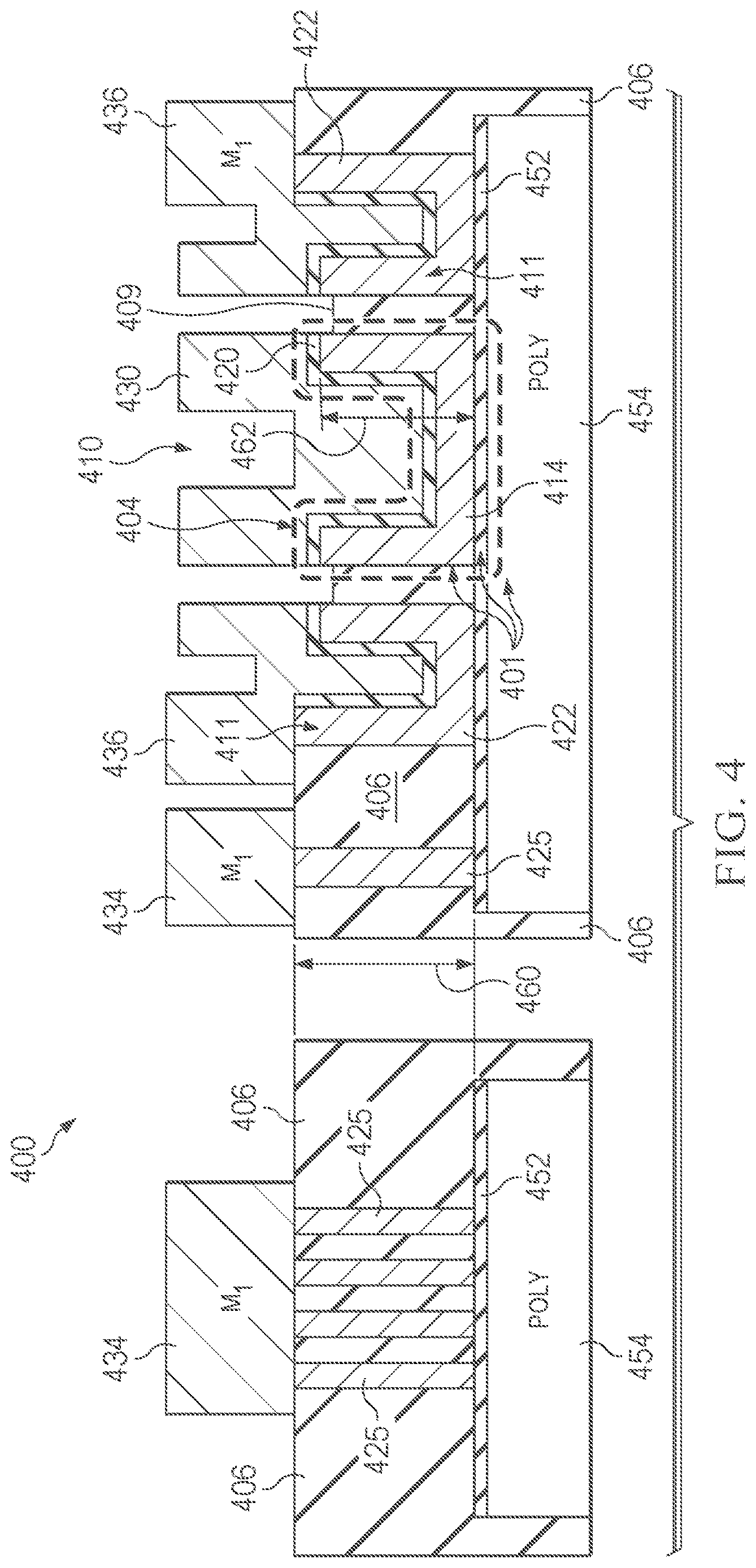 Patent US12622264 Figure 15 – Three-dimensional metal-insulator-metal (MIM) capacitors and trenches