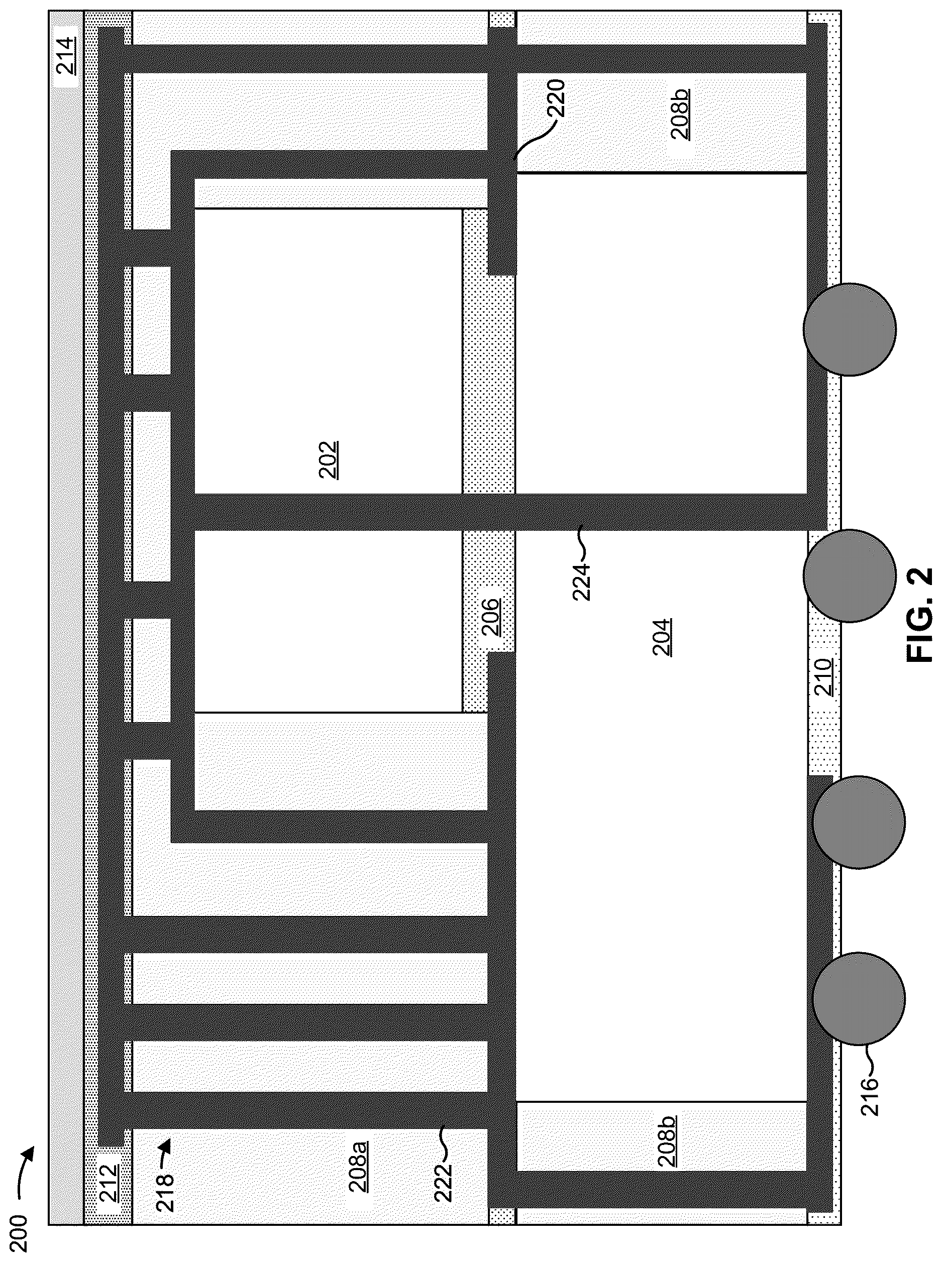 Patent US12622265 Figure 2 – Stacked semiconductor device including a cooling structure