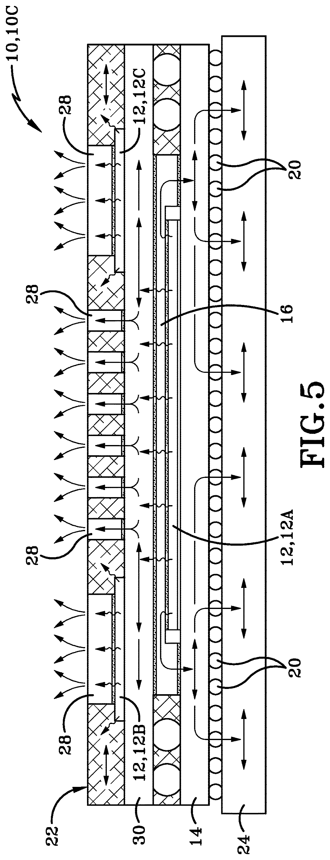 Patent US12622266 Figure 3 – Die level cavity heat sink