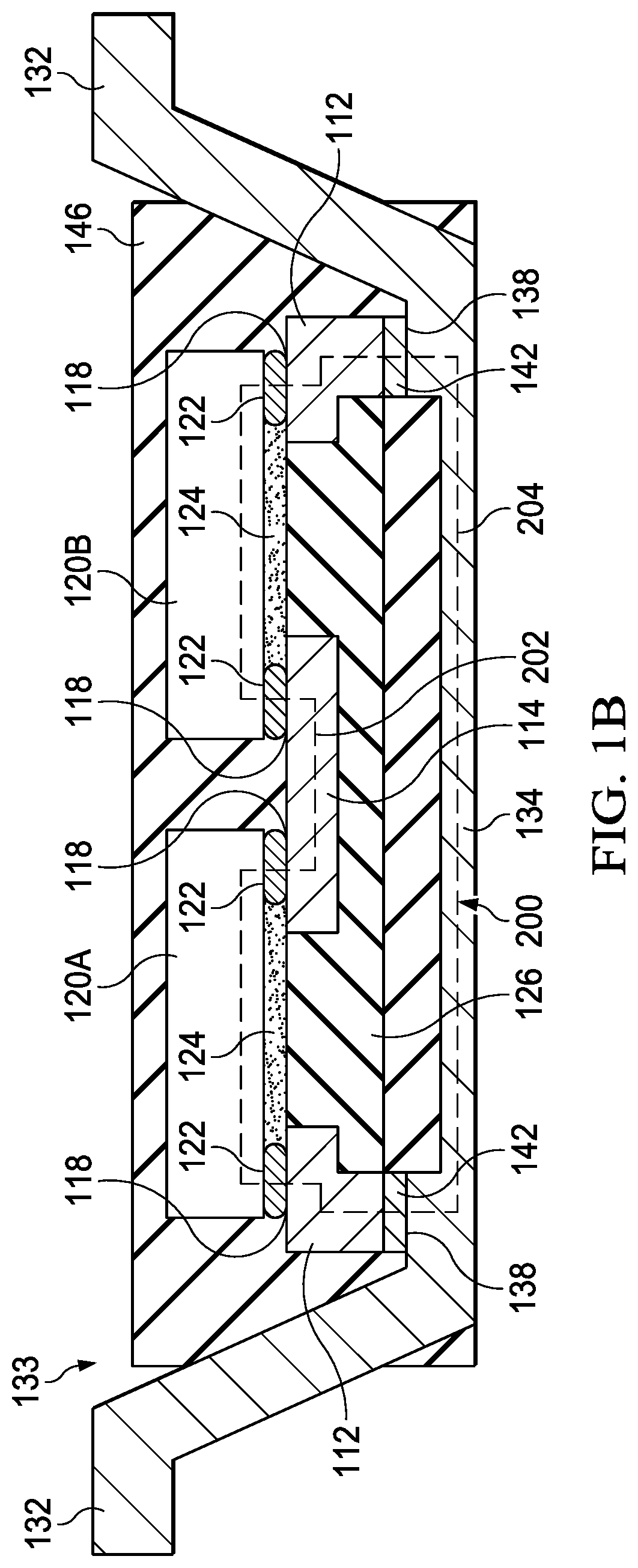 Patent US12622279 Figure 2 – Package with dual layer routing including ground return path