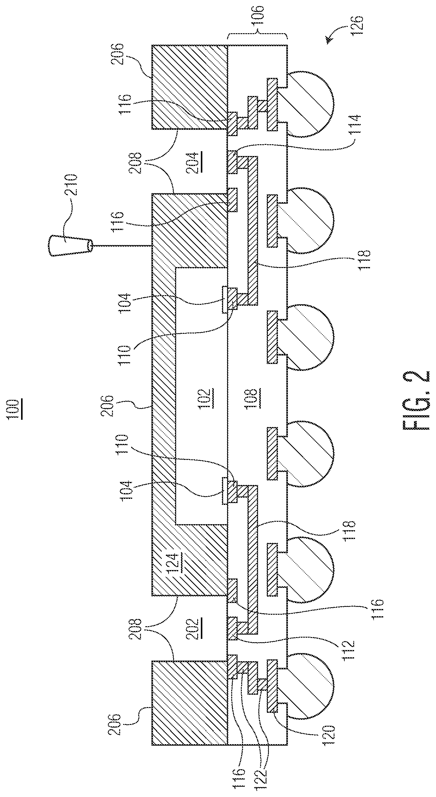 Patent US12622280 Figure 2 – Semiconductor device with through package via and method therefor