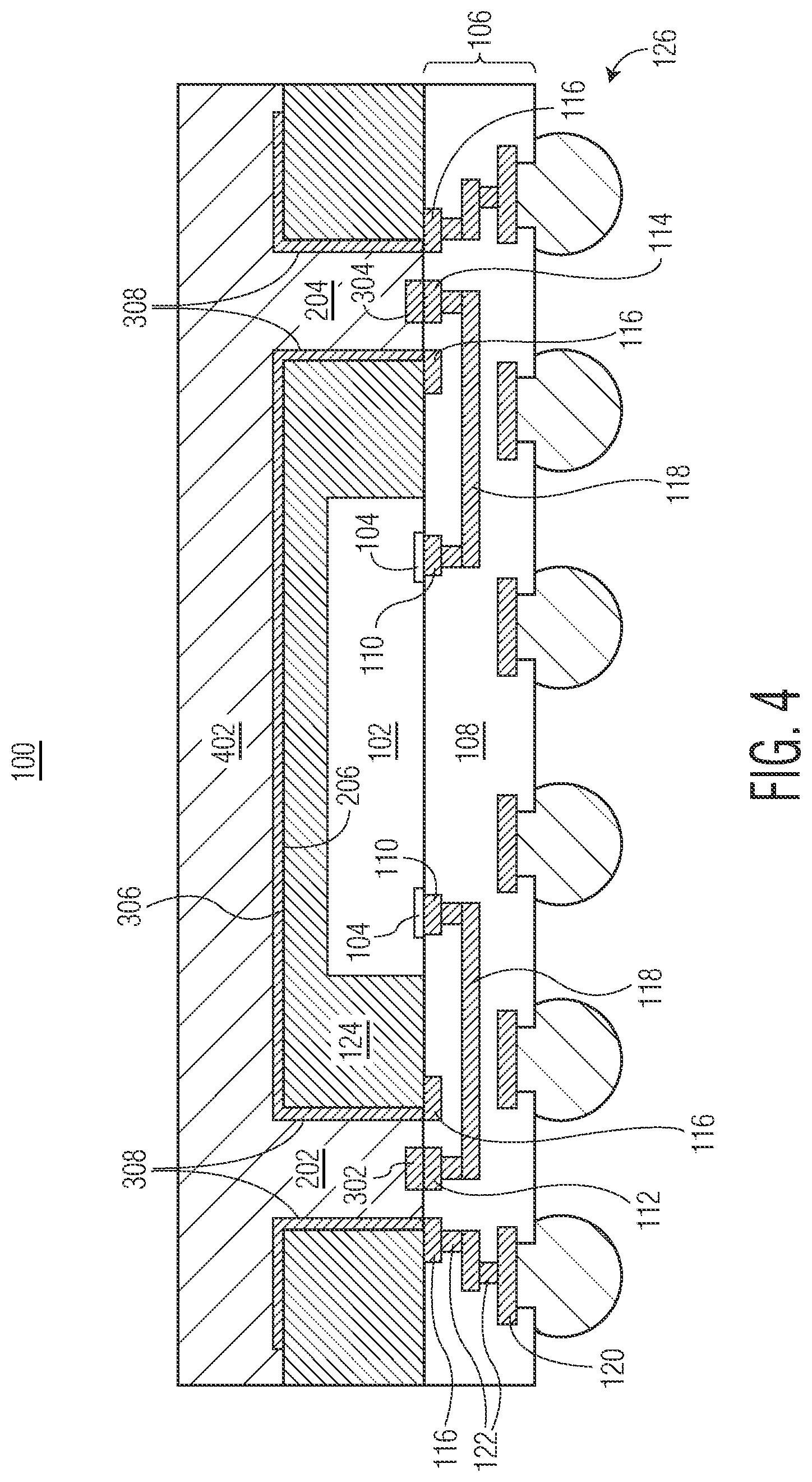 Patent US12622280 Figure 4 – Semiconductor device with through package via and method therefor