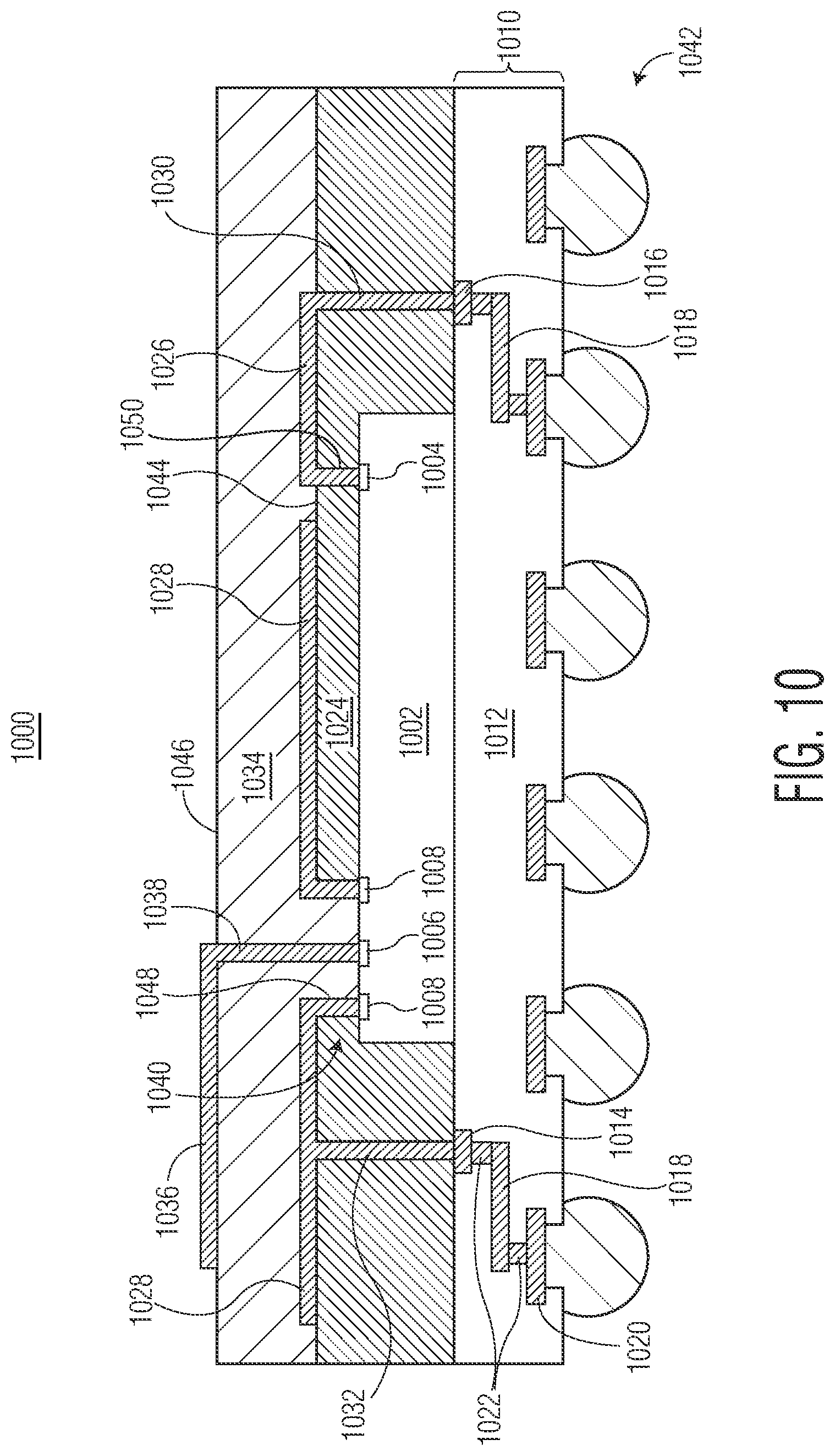 Patent US12622280 Figure 10 – Semiconductor device with through package via and method therefor