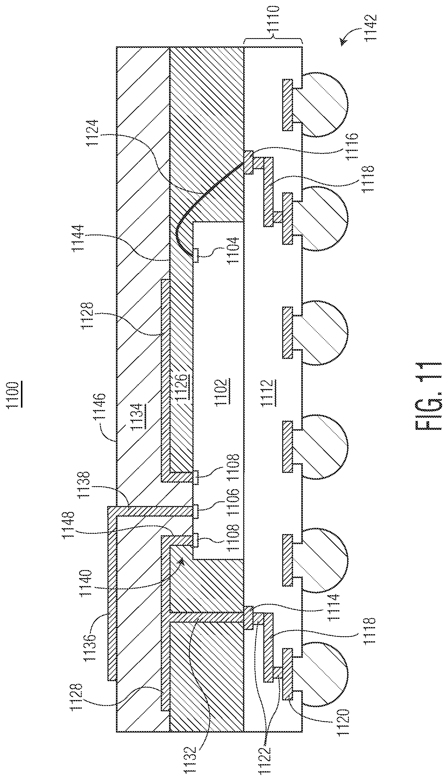 Patent US12622280 Figure 11 – Semiconductor device with through package via and method therefor