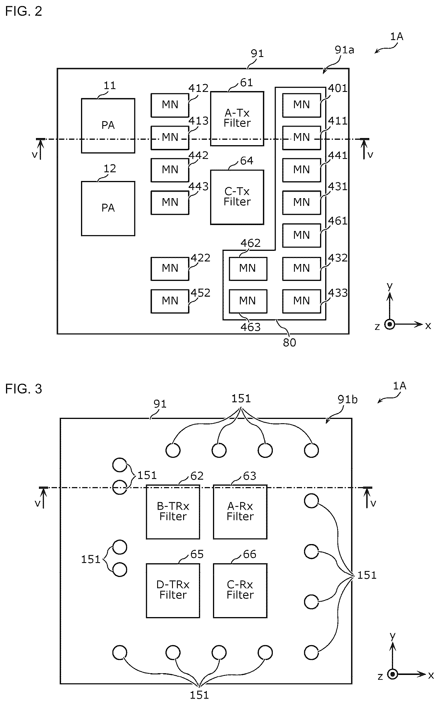 Patent US12622282 Figure 2 – High-frequency module and communication device