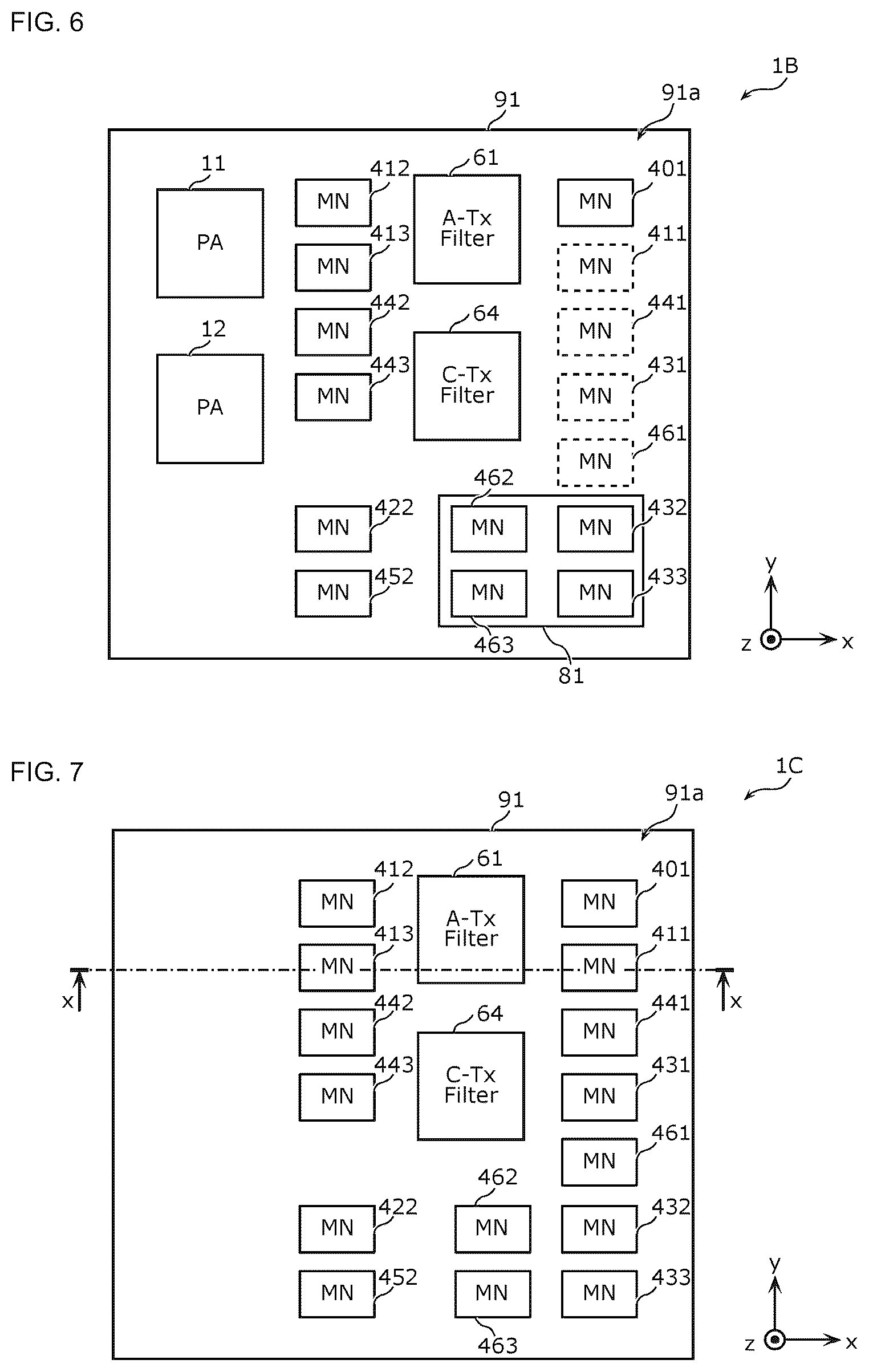 Patent US12622282 Figure 4 – High-frequency module and communication device