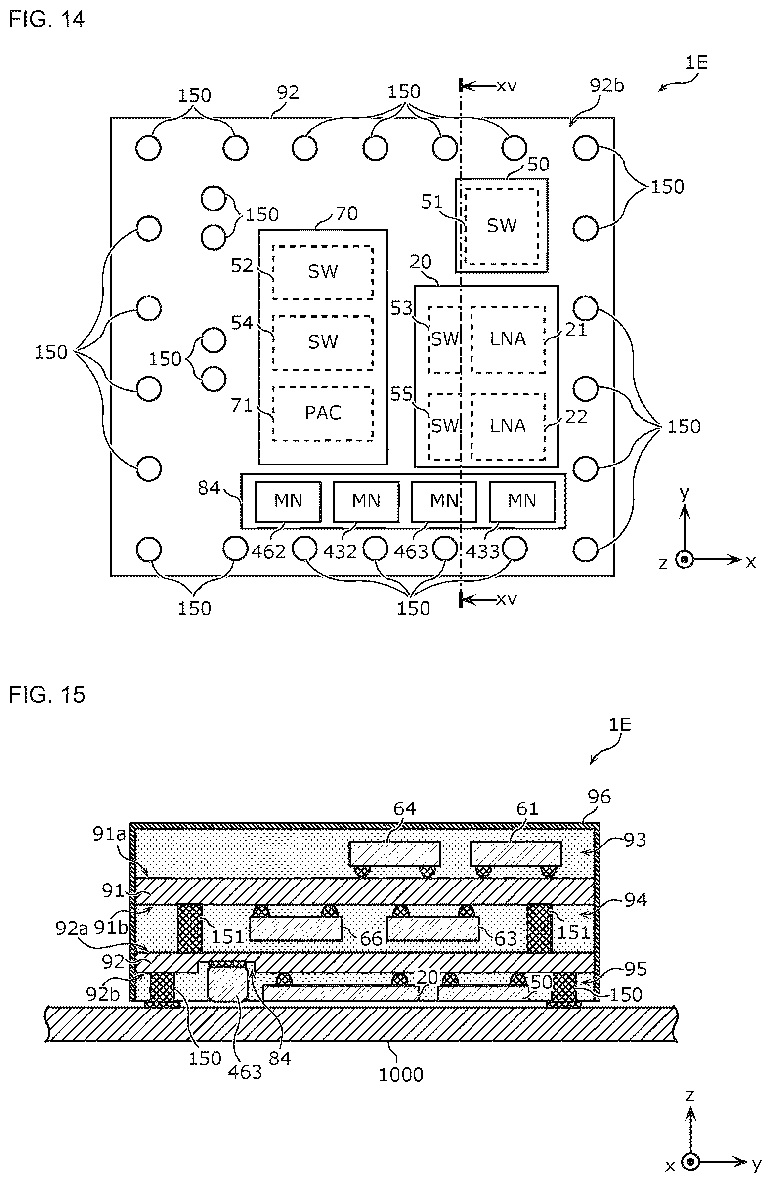 Patent US12622282 Figure 8 – High-frequency module and communication device