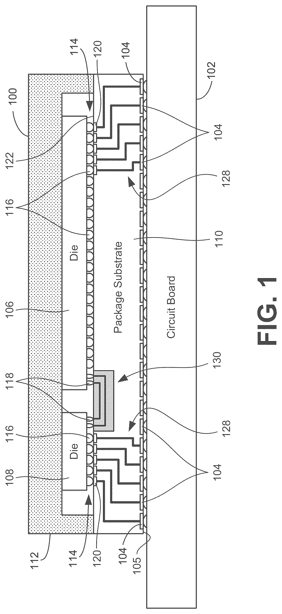 Patent US12622294 Figure 1 – Methods and apparatus to improve signal integrity performance in integrated circuit packages