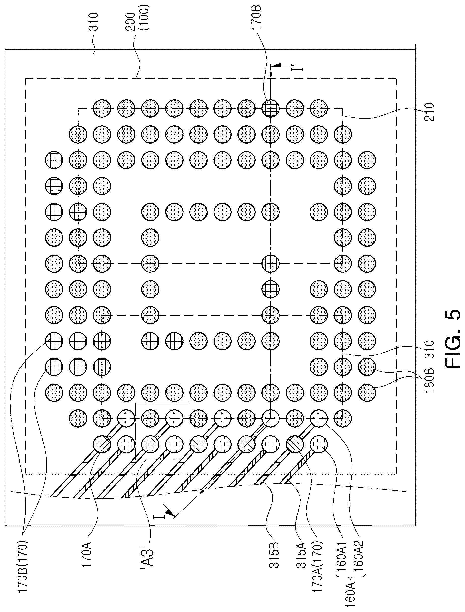Patent US12622296 Figure 4 – Semiconductor package including metal pattern layer with open region which overlaps non-contact pad