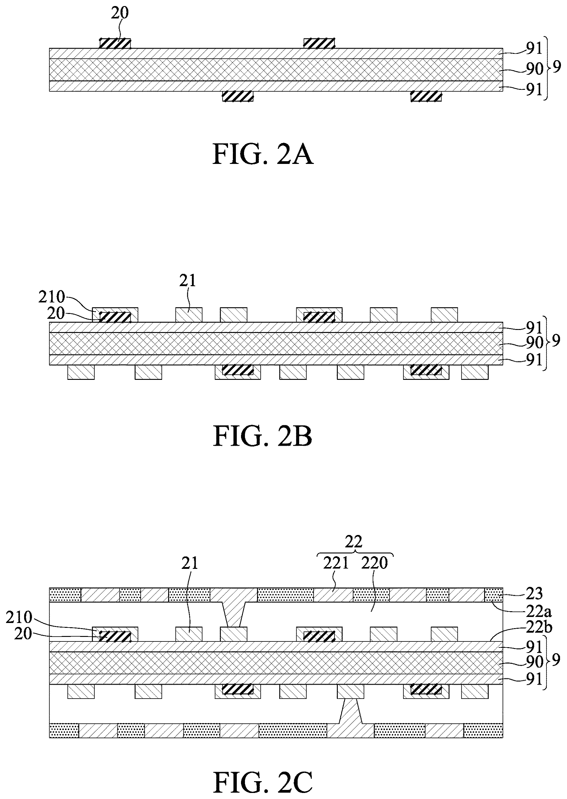 Patent US12622298 Figure 2 – Electronic package, packaging substrate and fabricating method thereof