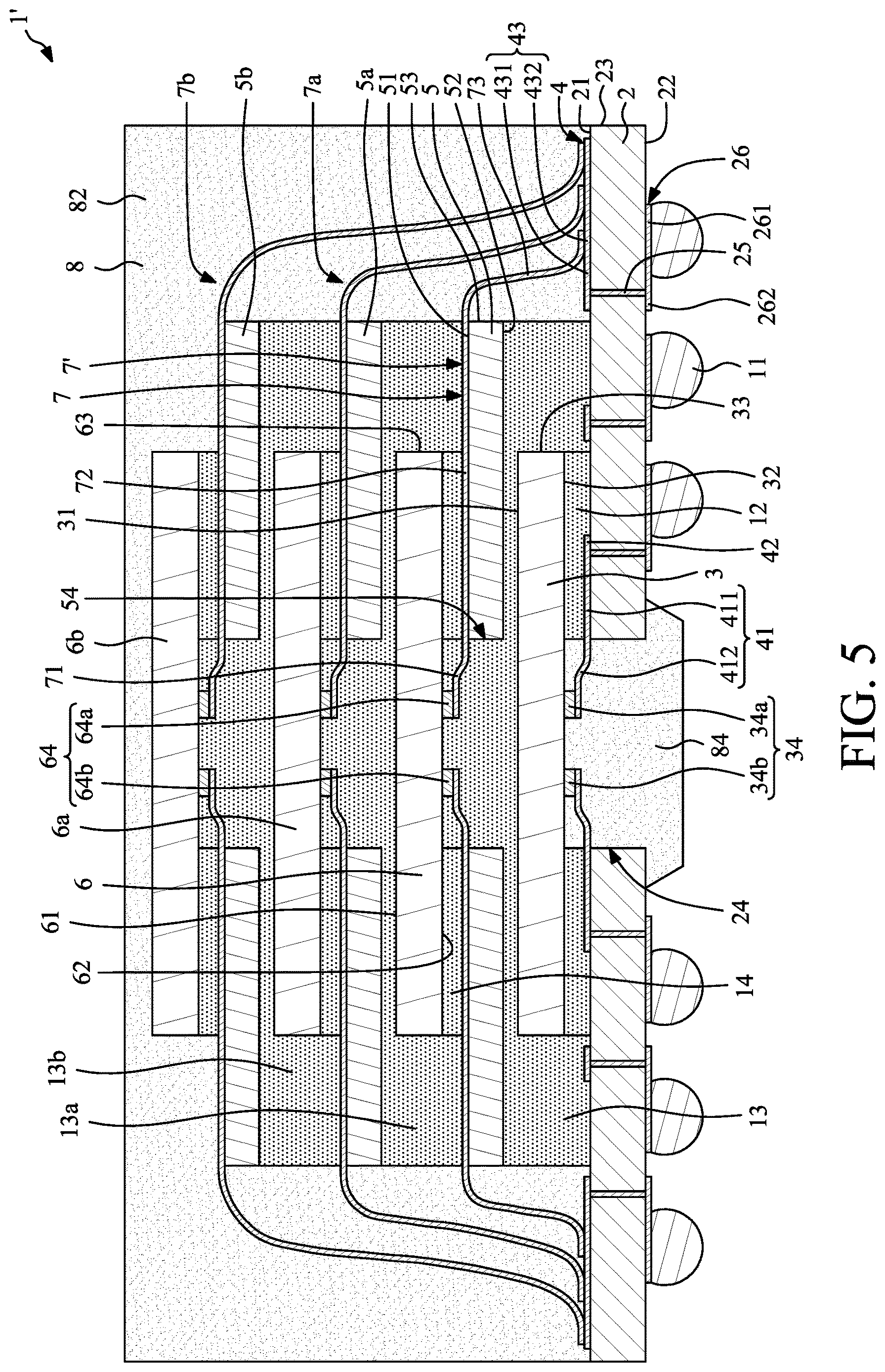 Patent US12622301 Figure 5 – Package structure and method for manufacturing the same