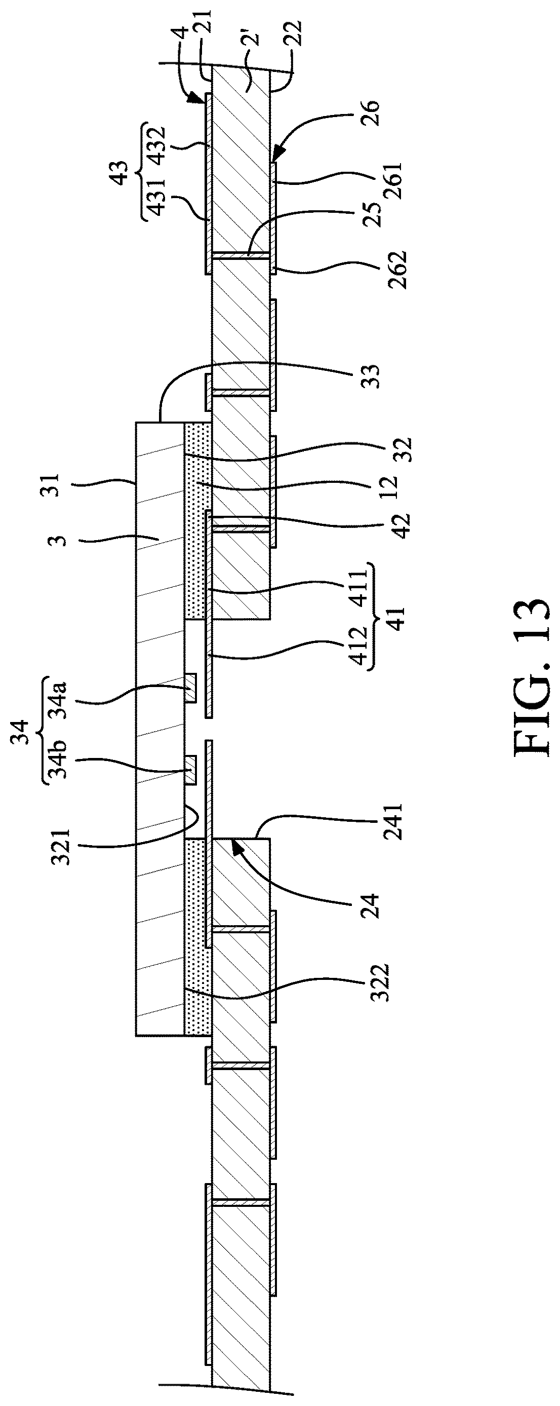 Patent US12622301 Figure 13 – Package structure and method for manufacturing the same