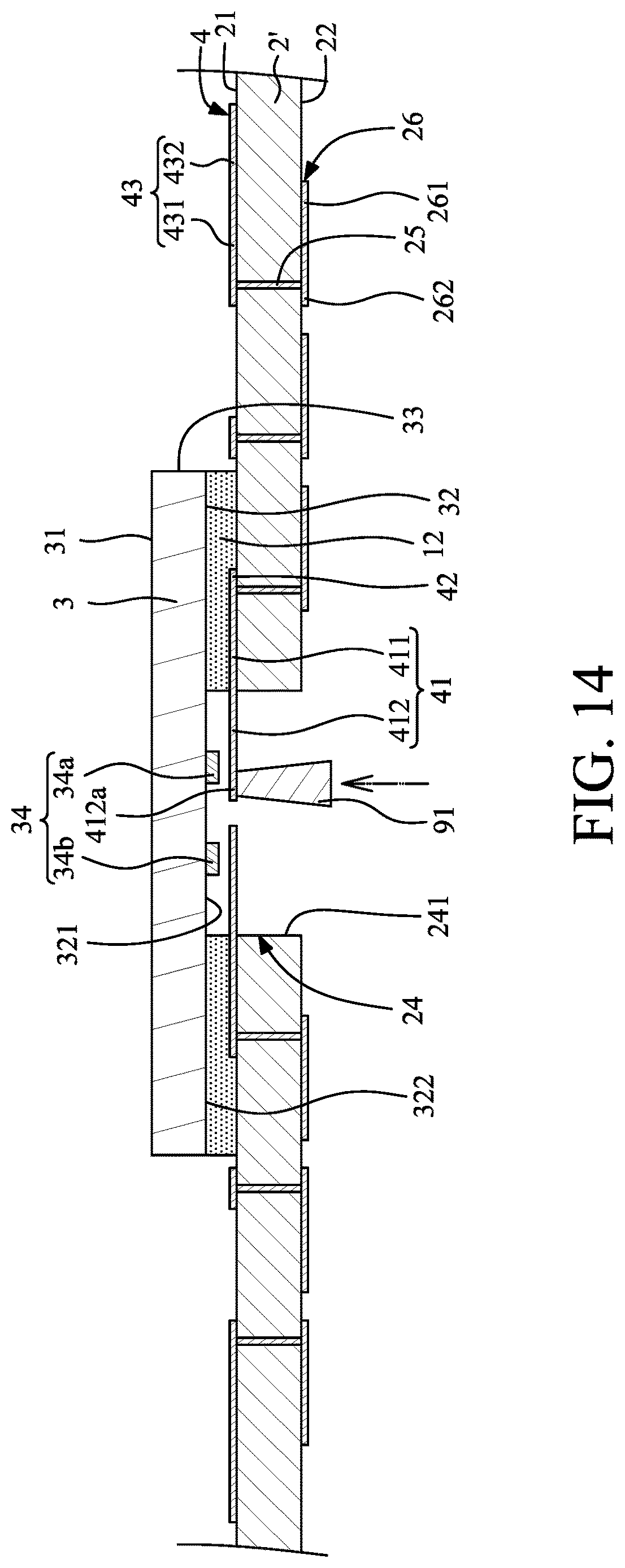 Patent US12622301 Figure 14 – Package structure and method for manufacturing the same