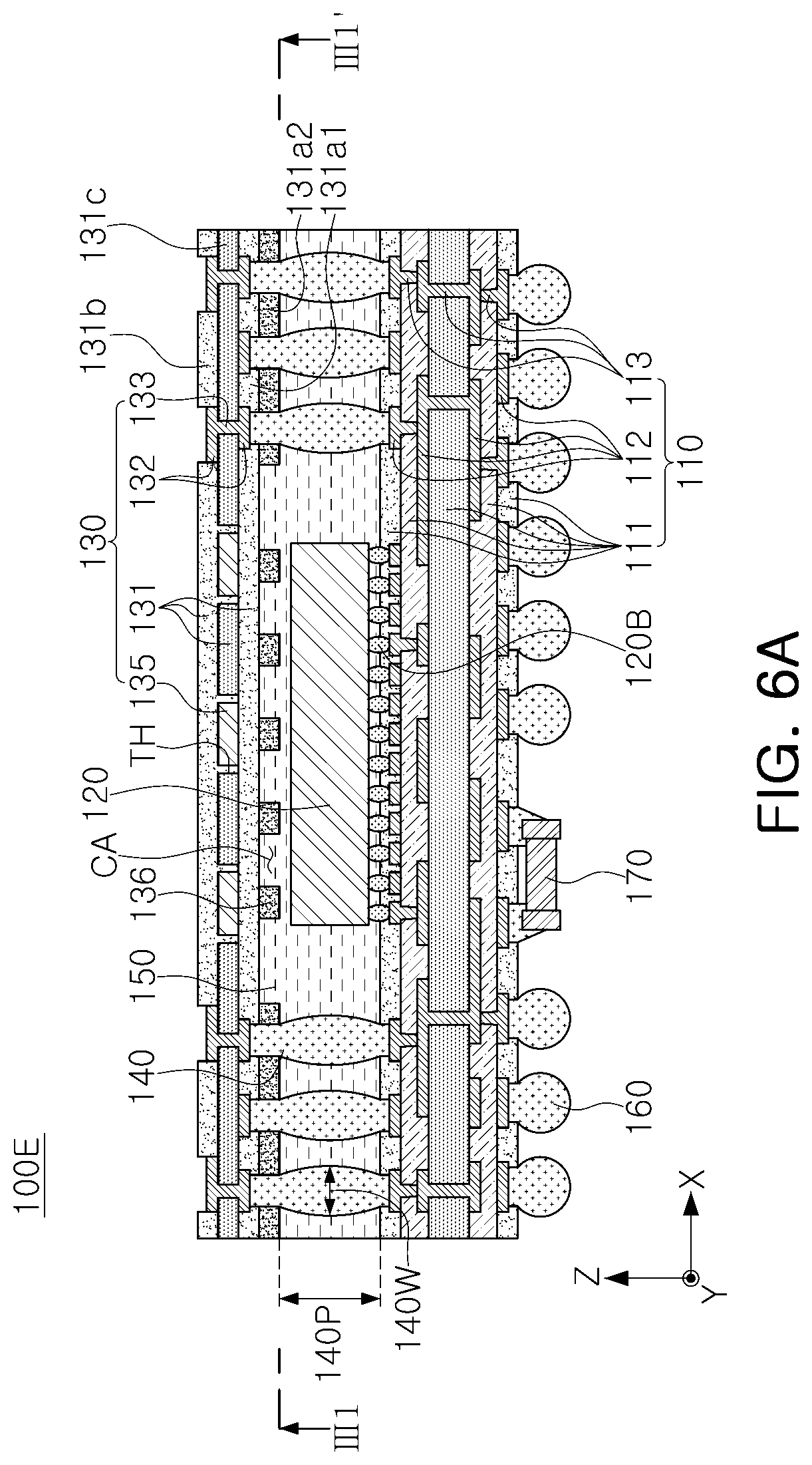 Patent US12622302 Figure 7 – Semiconductor package including a lower substrate and an upper substrate