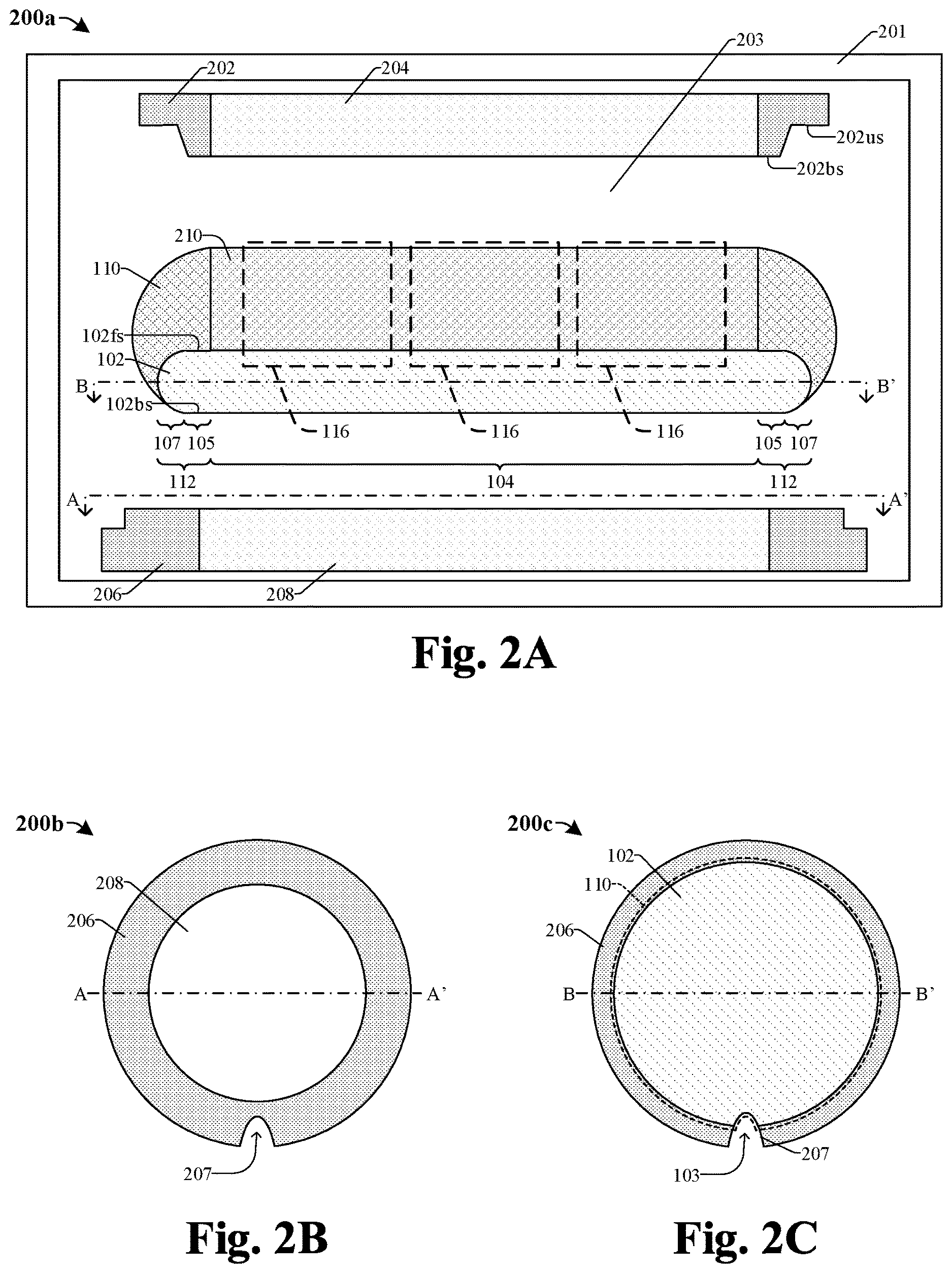 Patent US12622303 Figure 2 – Notched wafer and bonding support structure to improve wafer stacking