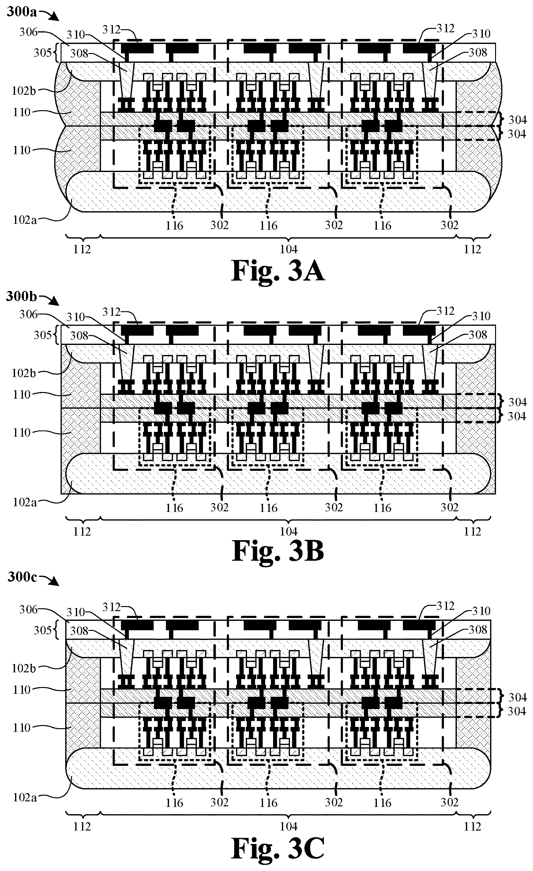 Patent US12622303 Figure 3 – Notched wafer and bonding support structure to improve wafer stacking