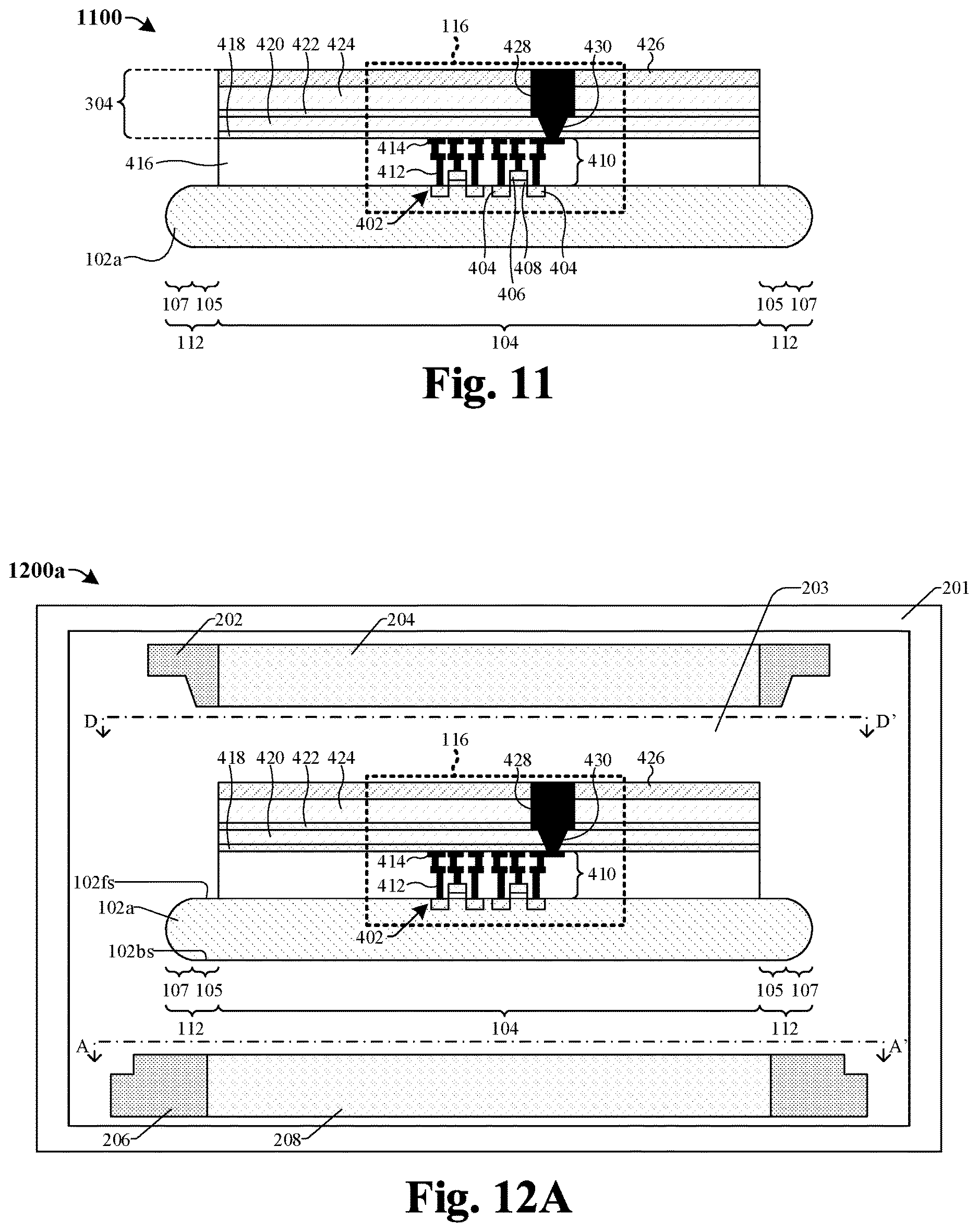 Patent US12622303 Figure 7 – Notched wafer and bonding support structure to improve wafer stacking