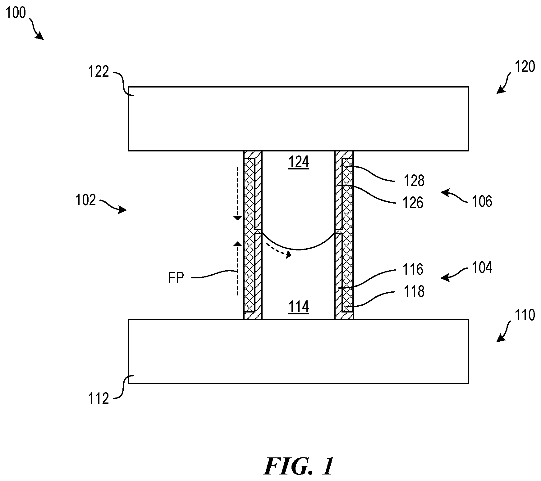 Patent US12622304 Figure 1 – Semiconductor device assembly interconnection pillars and associated methods