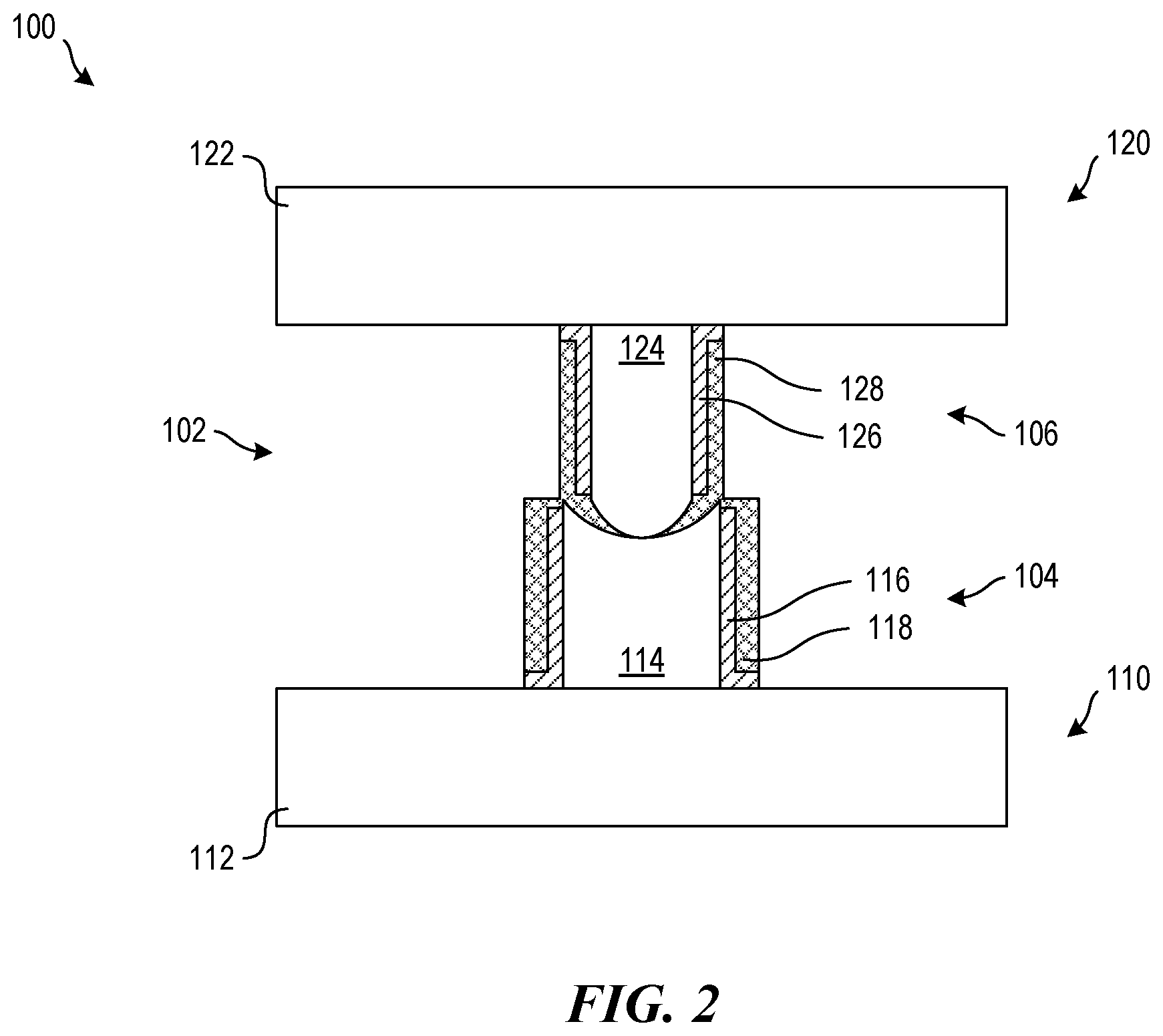 Patent US12622304 Figure 2 – Semiconductor device assembly interconnection pillars and associated methods