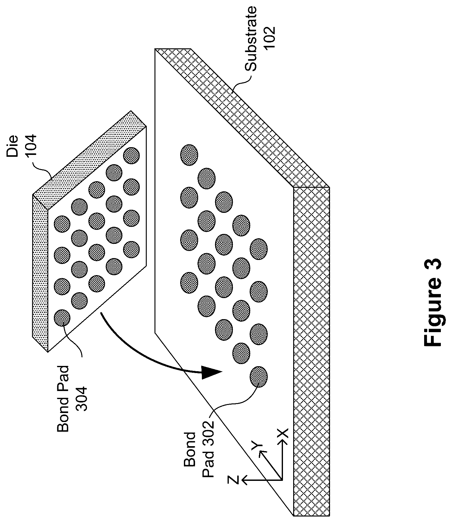 Patent US12622306 Figure 3 – Semiconductor device with optimized underfill flow