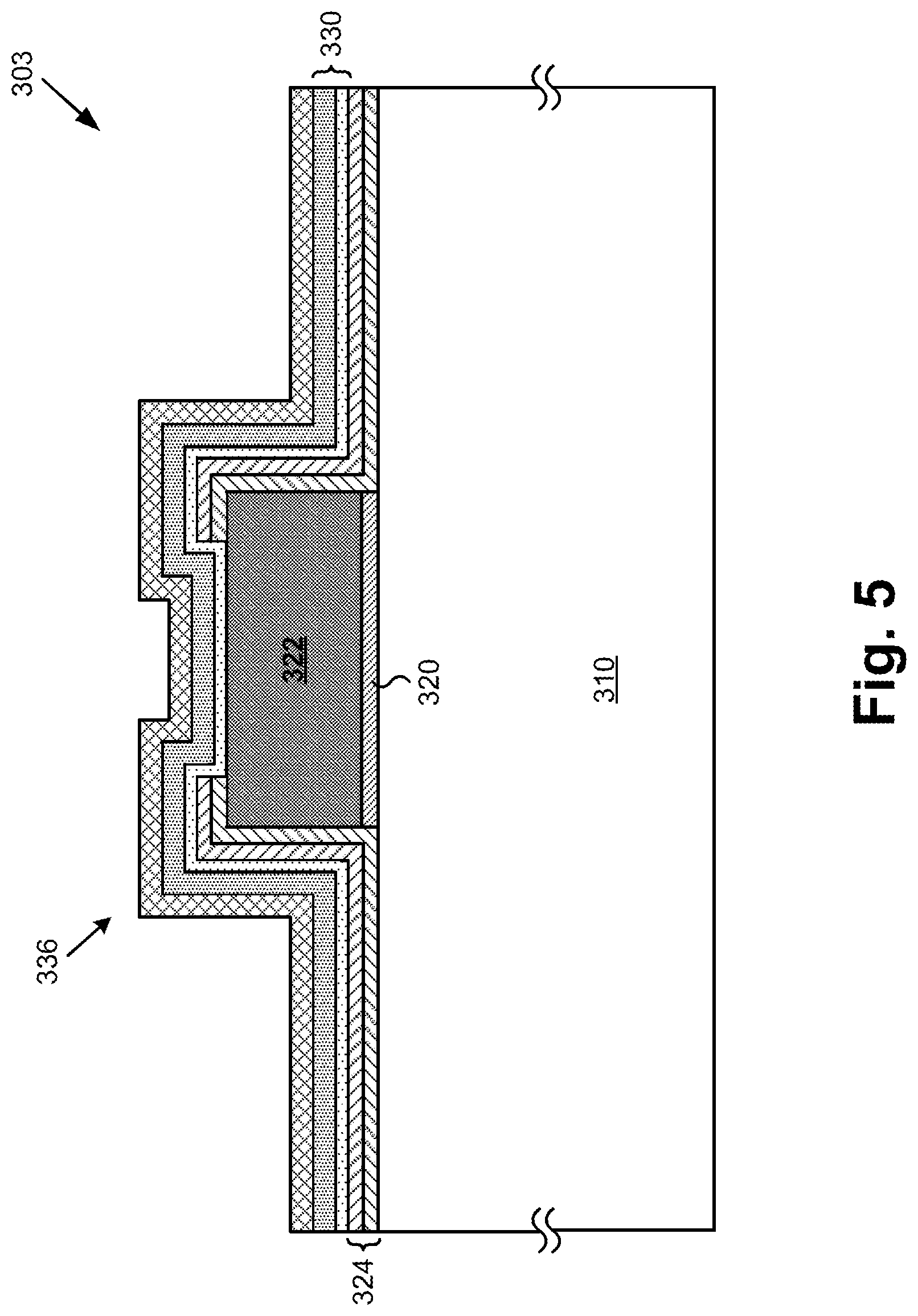 Patent US12622309 Figure 5 – Platinum-based solder body contacts for integration of a first substrate with a second substrate