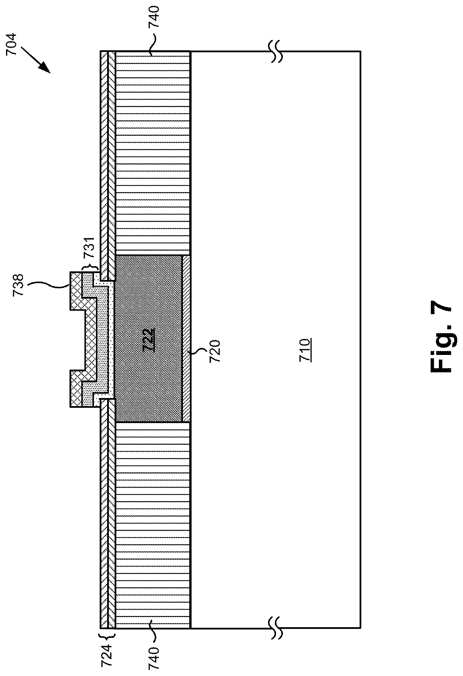 Patent US12622309 Figure 7 – Platinum-based solder body contacts for integration of a first substrate with a second substrate